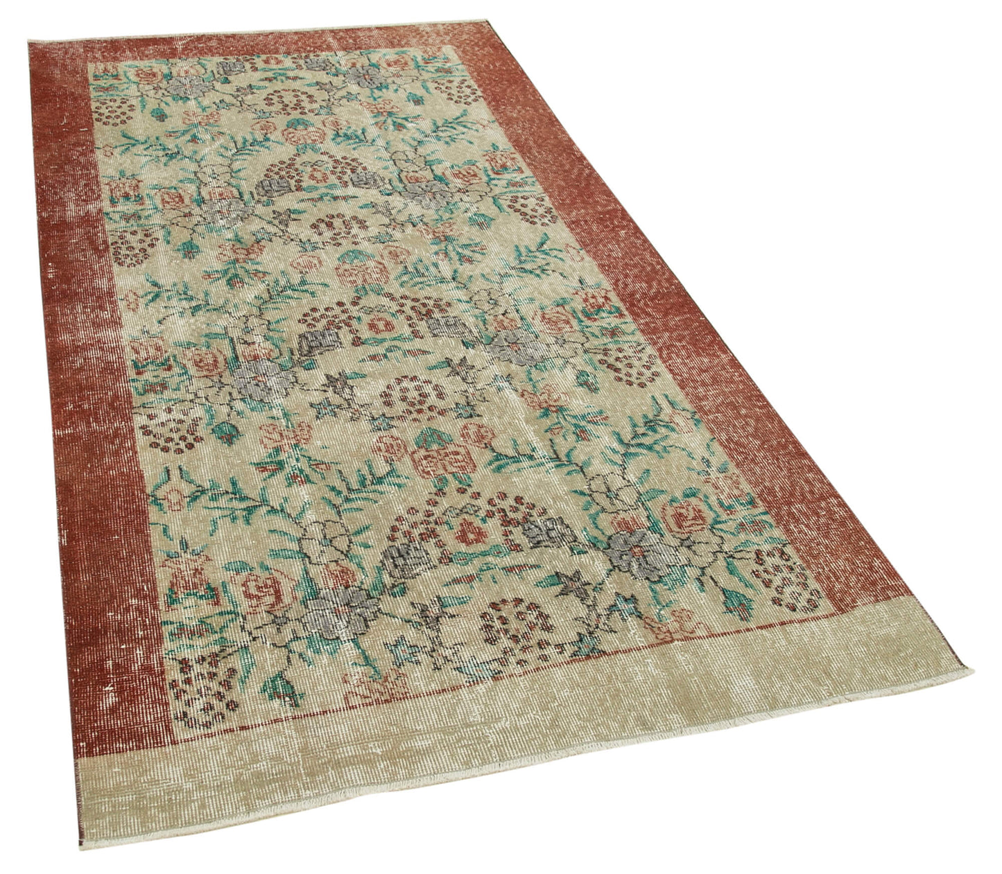 4x8 Beige Overdyed Rug - 37457