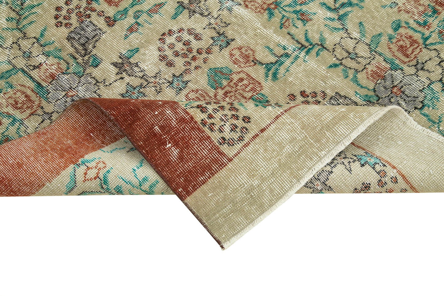 4x8 Beige Overdyed Rug - 37457