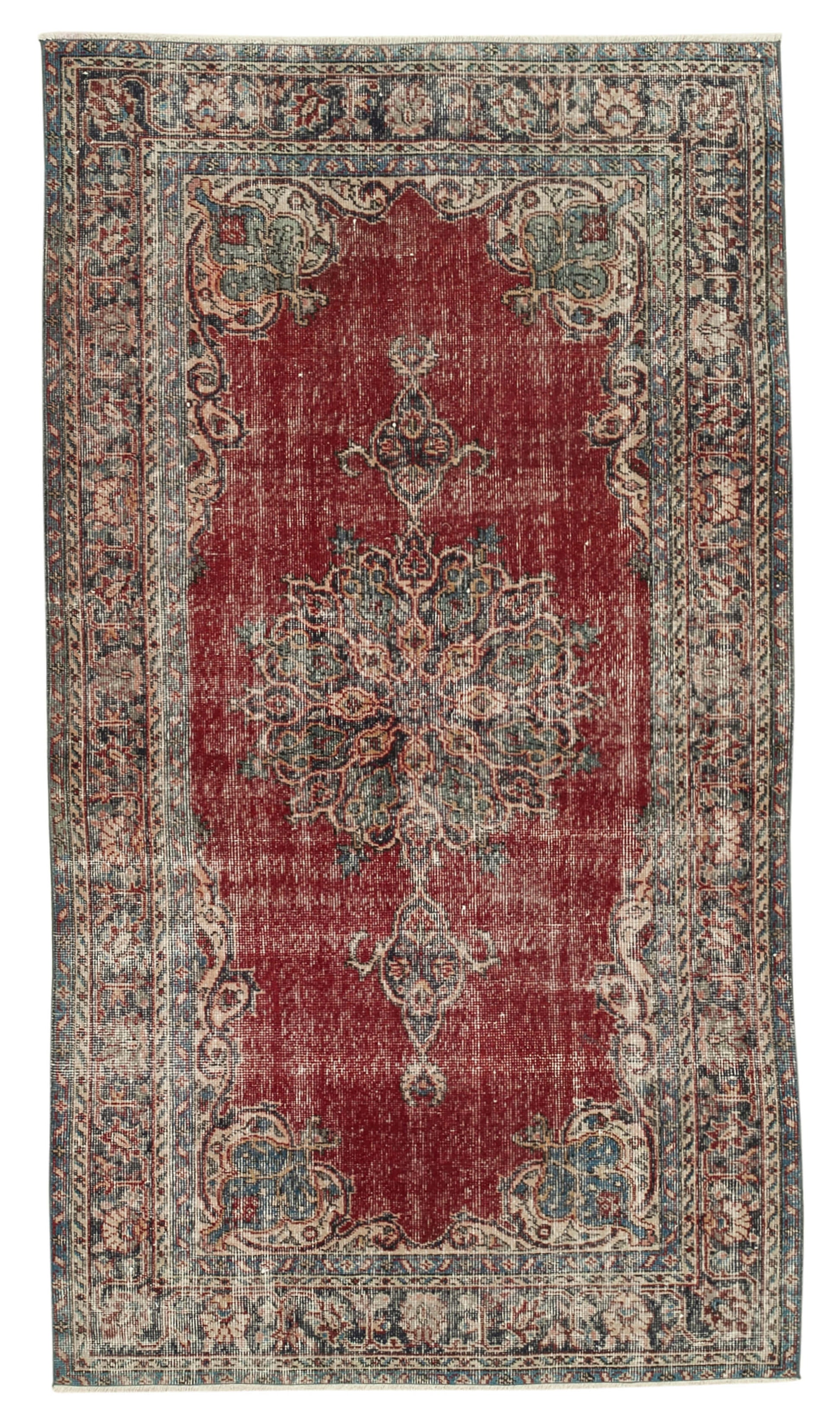 4x7 Red Overdyed Rug - 37466