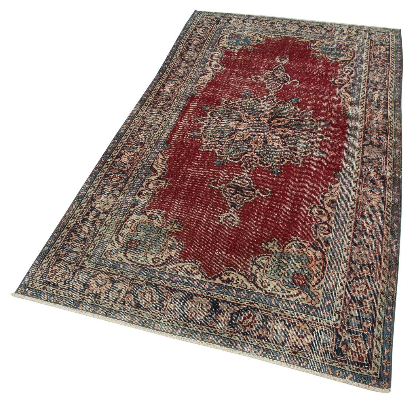 4x7 Red Overdyed Rug - 37466