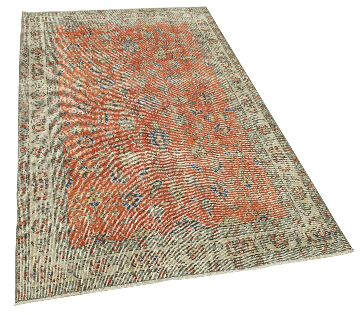 4x6 Red Overdyed Rug - 37469