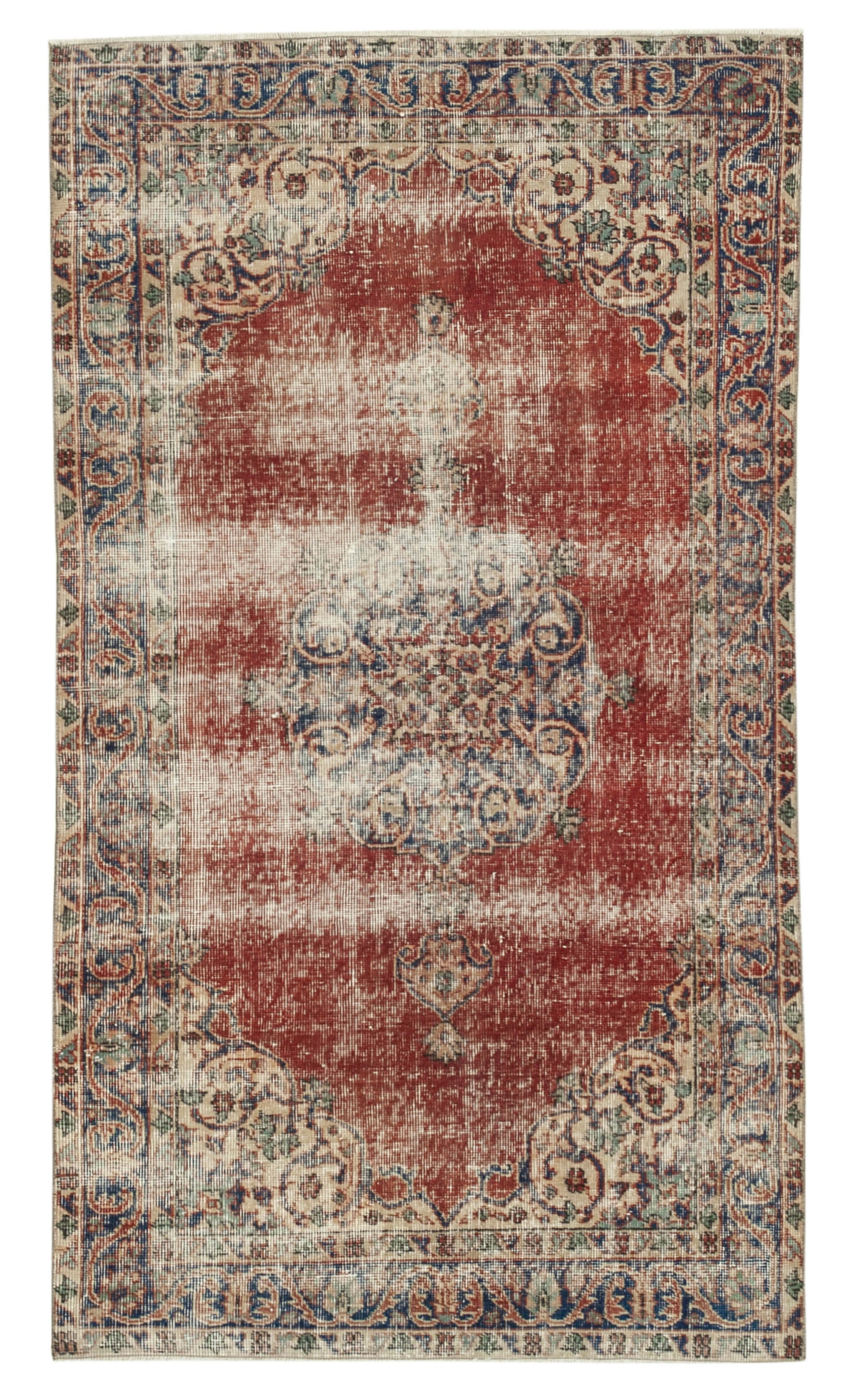 4x7 Red Overdyed Rug - 37476