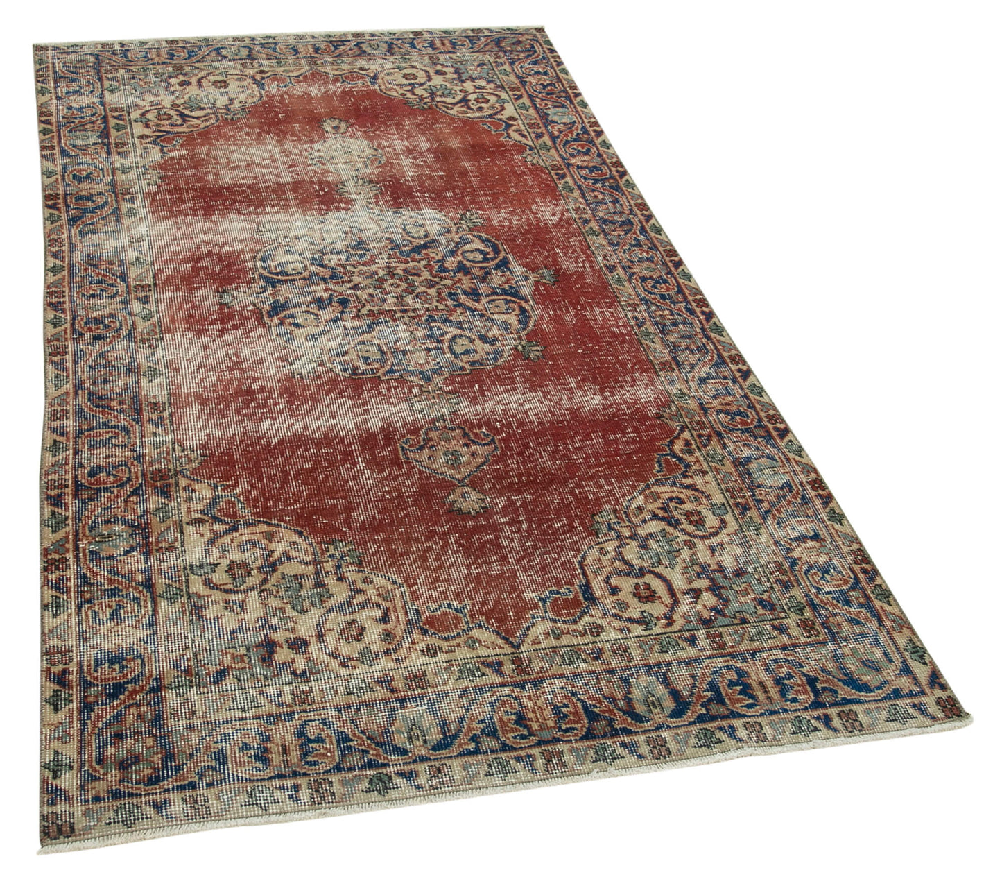 4x7 Red Overdyed Rug - 37476