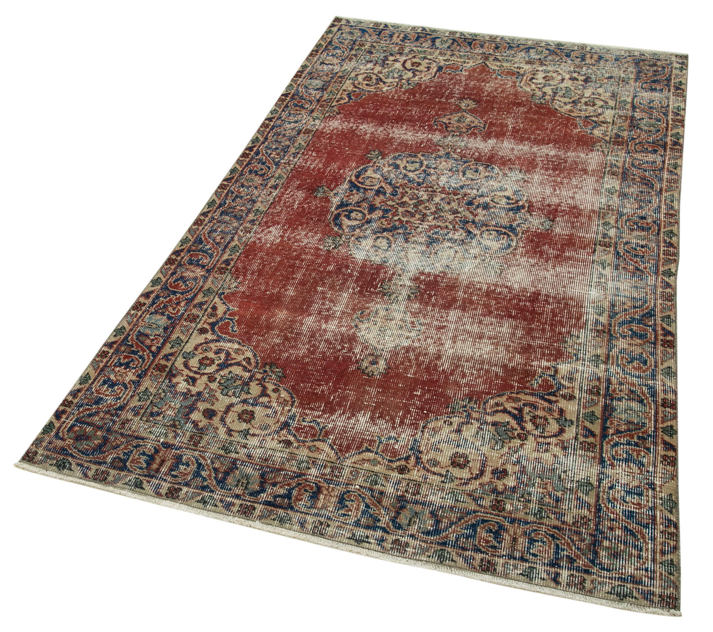 4x7 Red Overdyed Rug - 37476