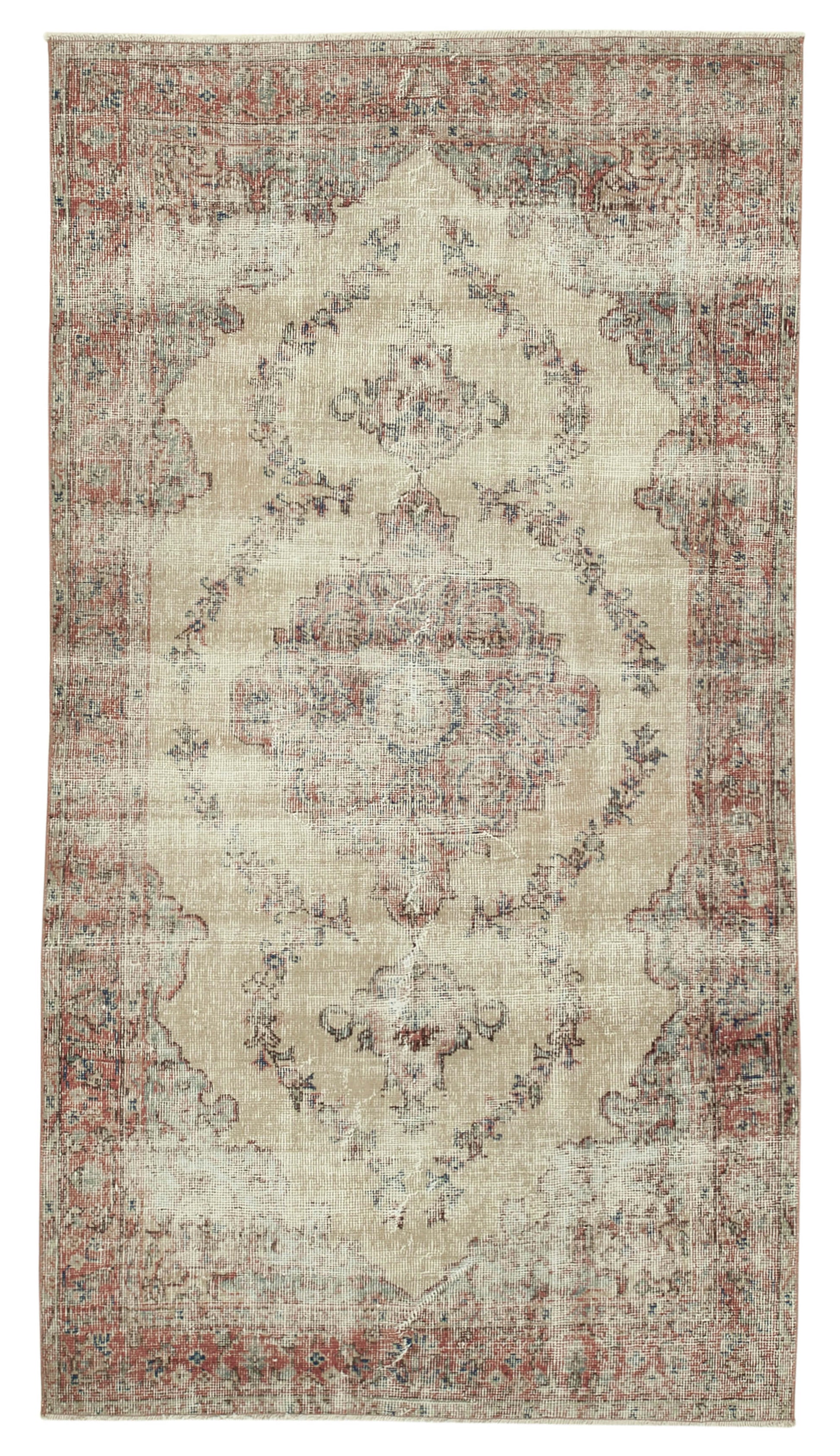 4x7 Beige Overdyed Rug - 37478