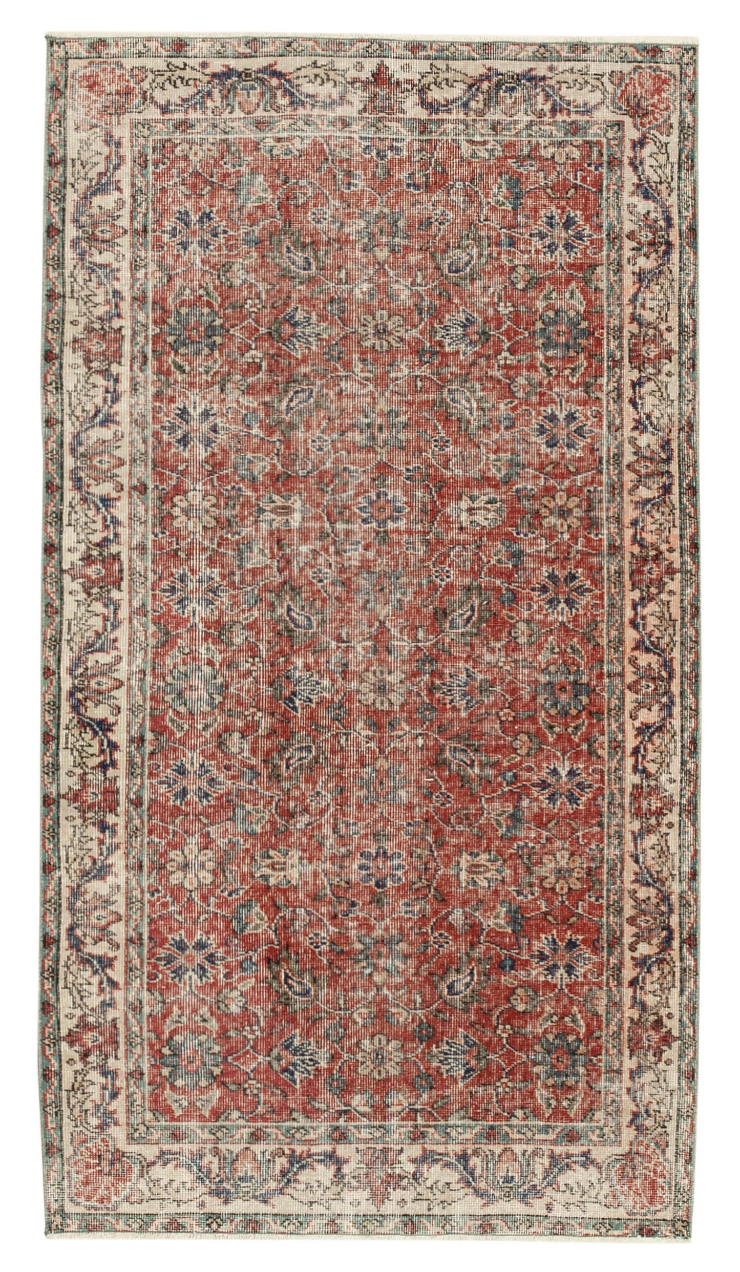 4x7 Red Overdyed Rug - 37479