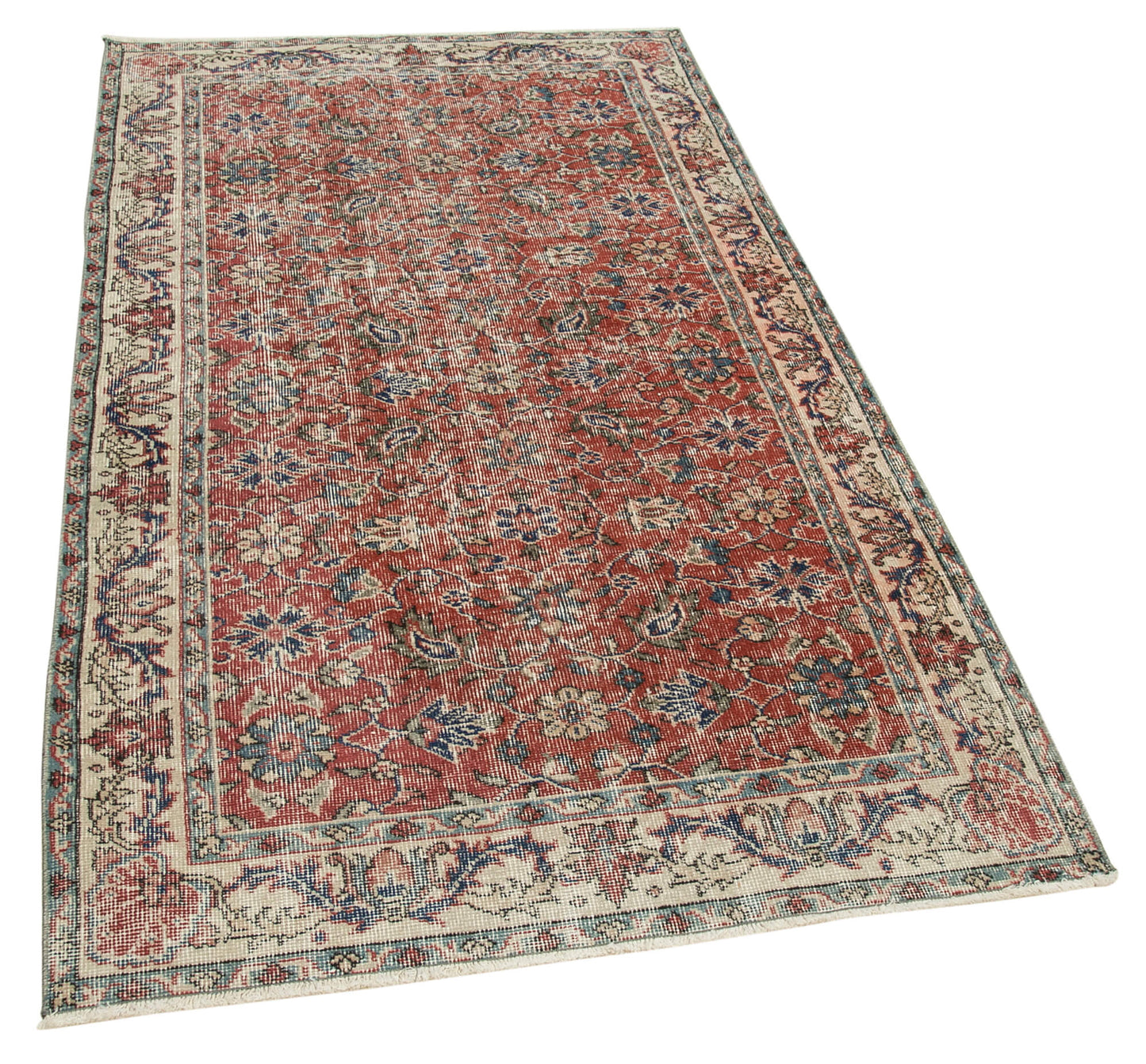 4x7 Red Overdyed Rug - 37479