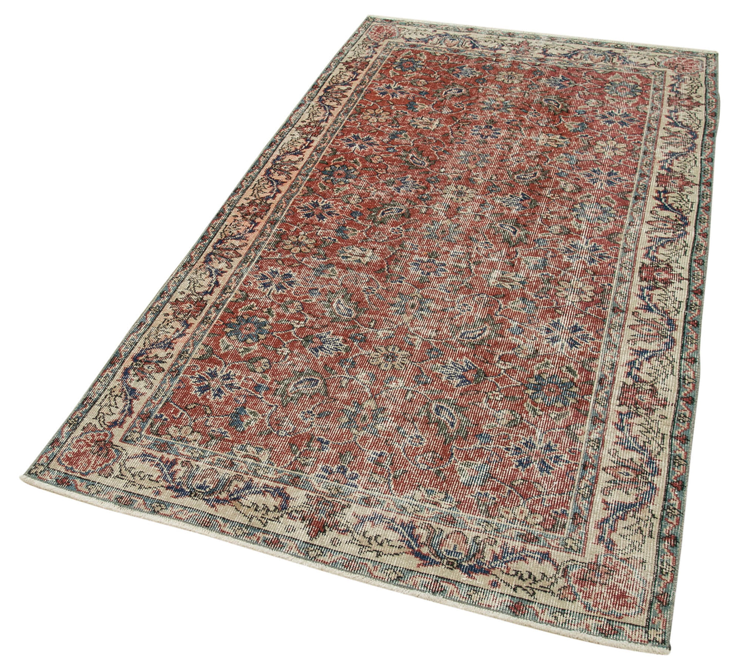 4x7 Red Overdyed Rug - 37479