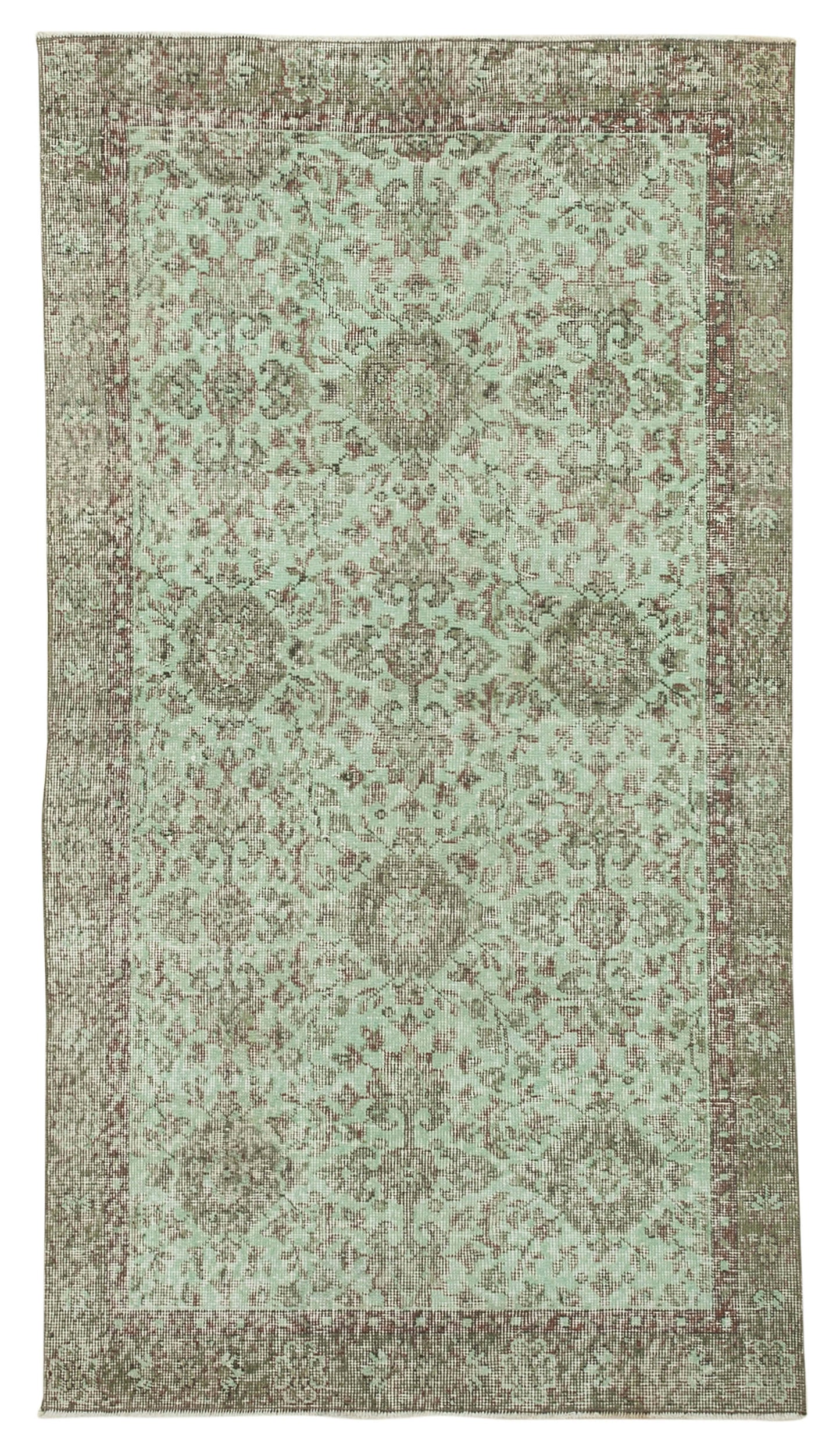 4x7 Green Overdyed Rug - 37480