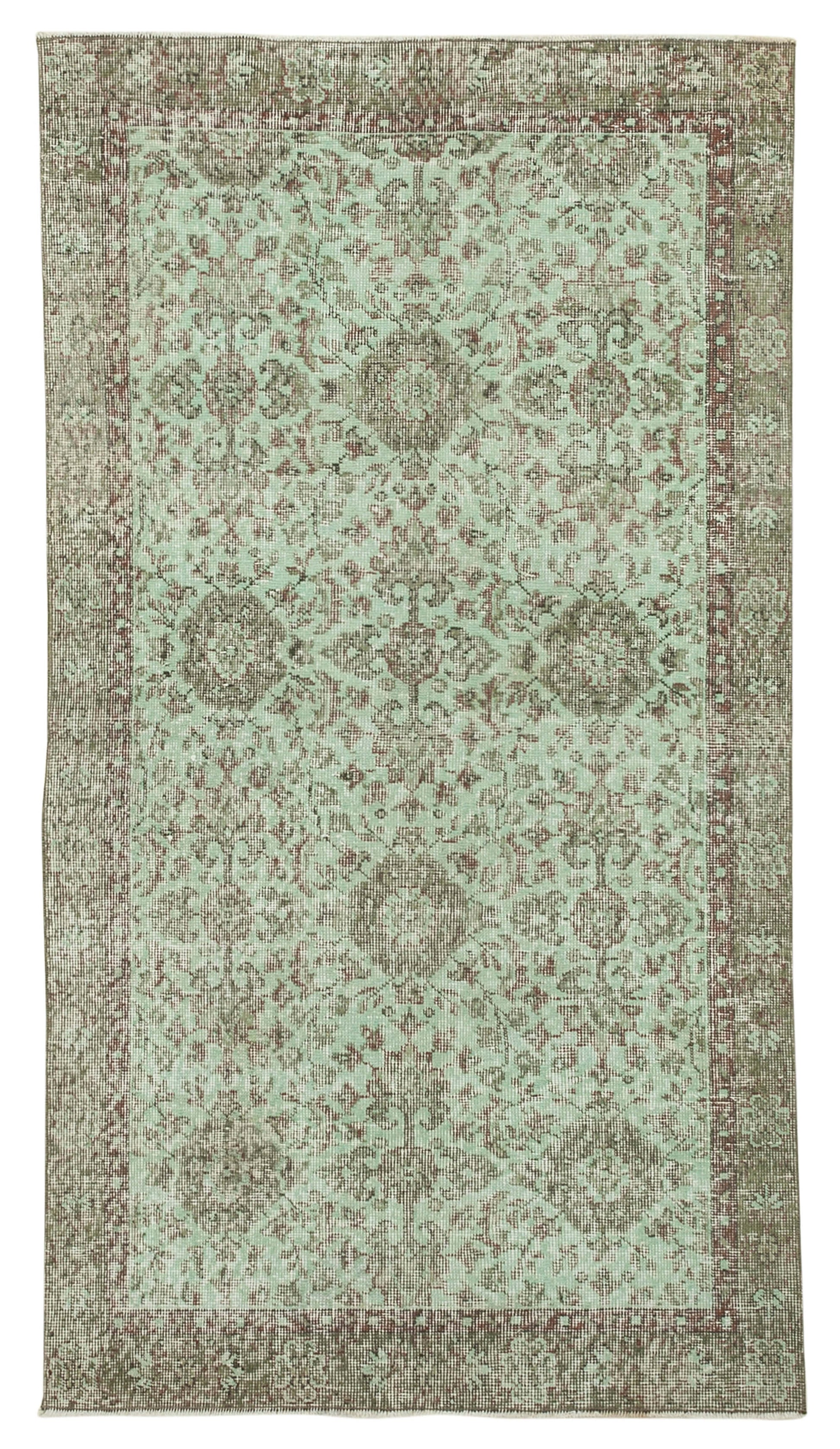 4x7 Green Overdyed Rug - 37480