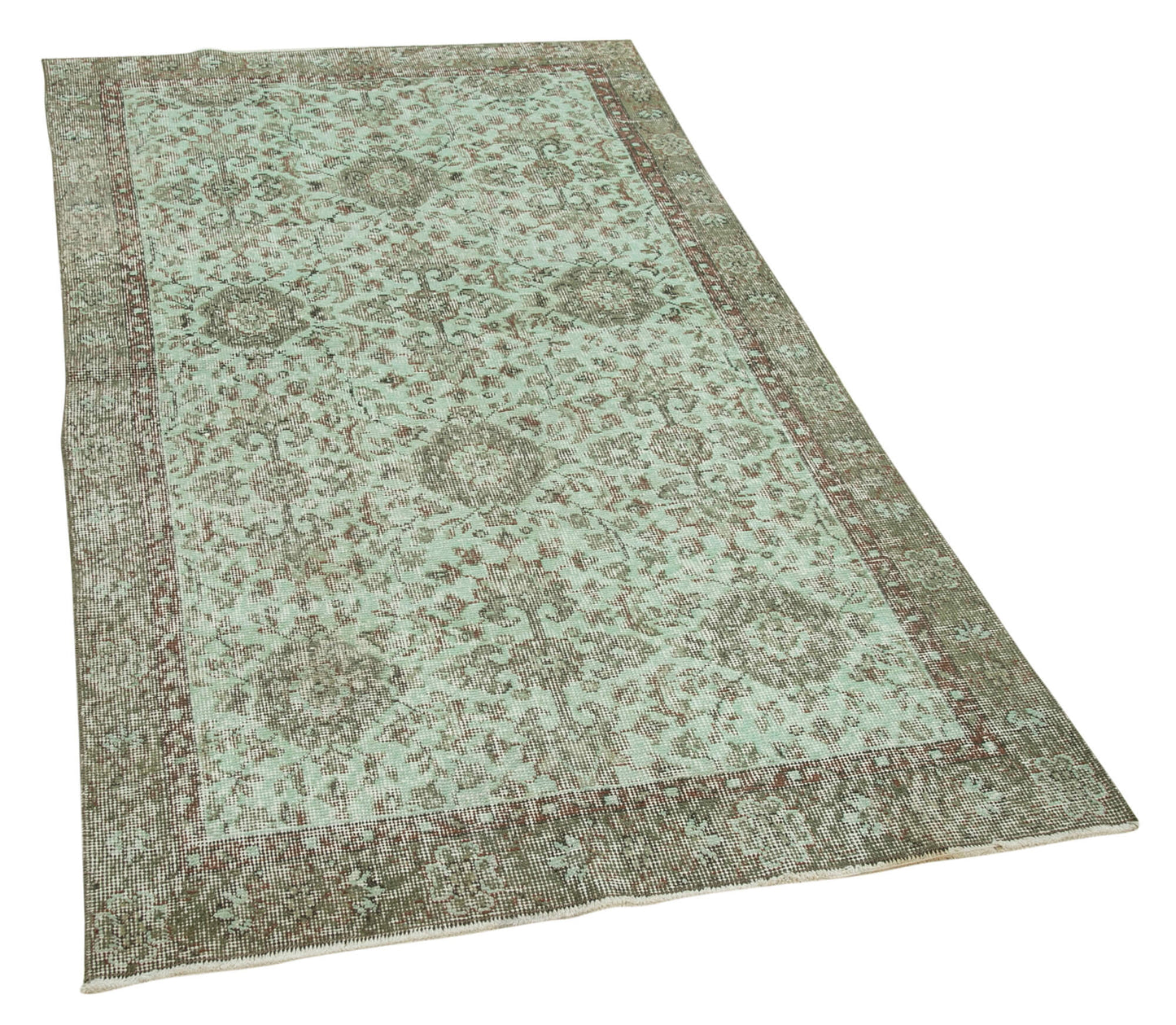 4x7 Green Overdyed Rug - 37480