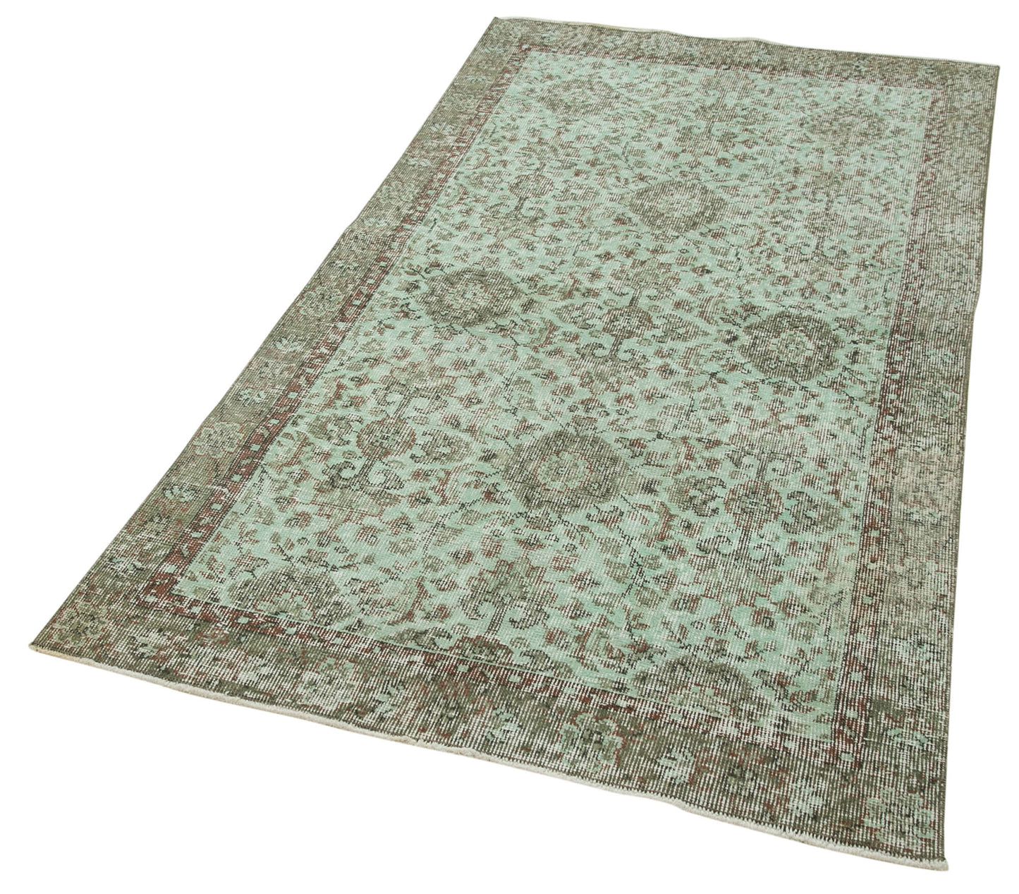 4x7 Green Overdyed Rug - 37480