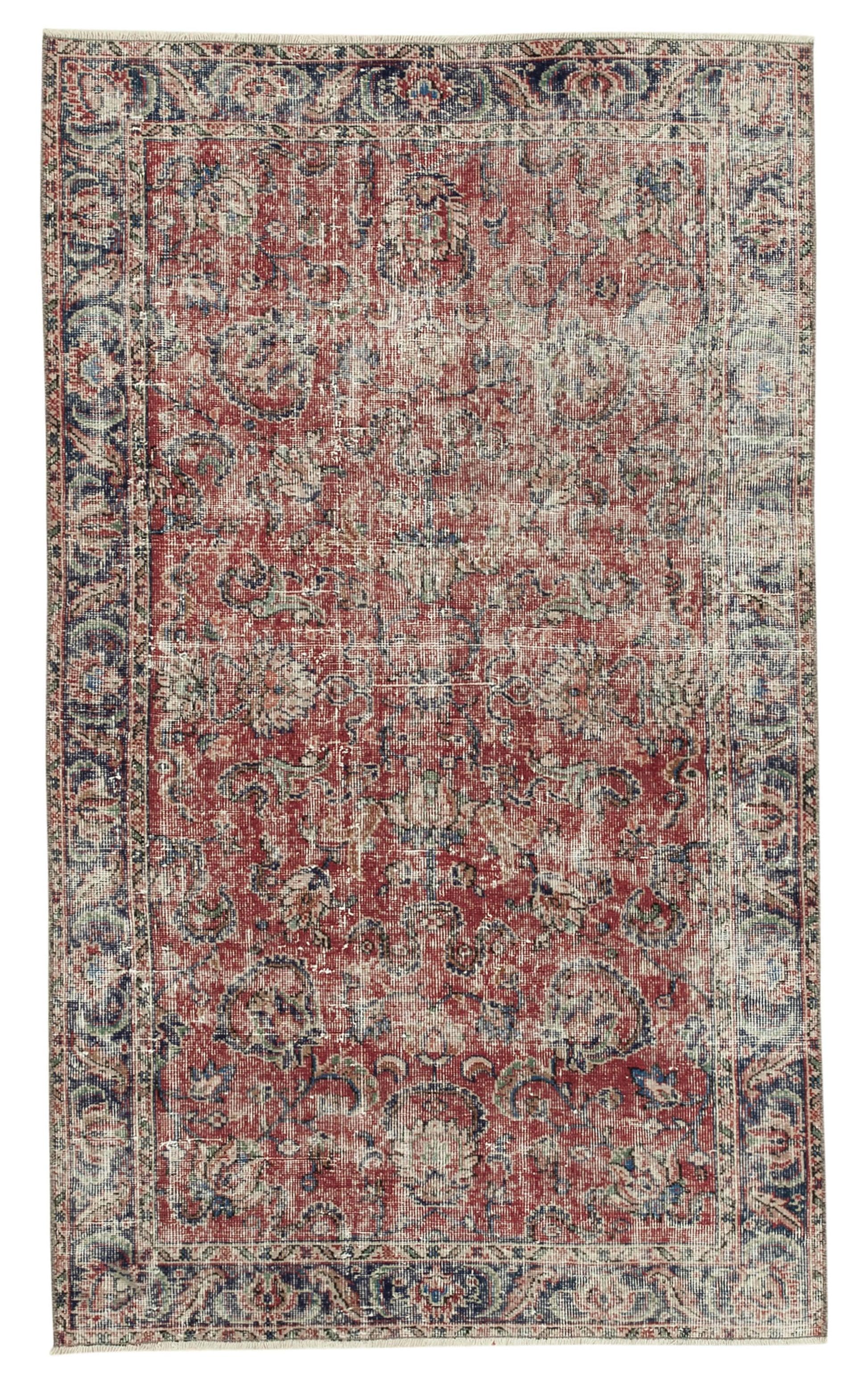 4x6 Red Overdyed Rug - 37482