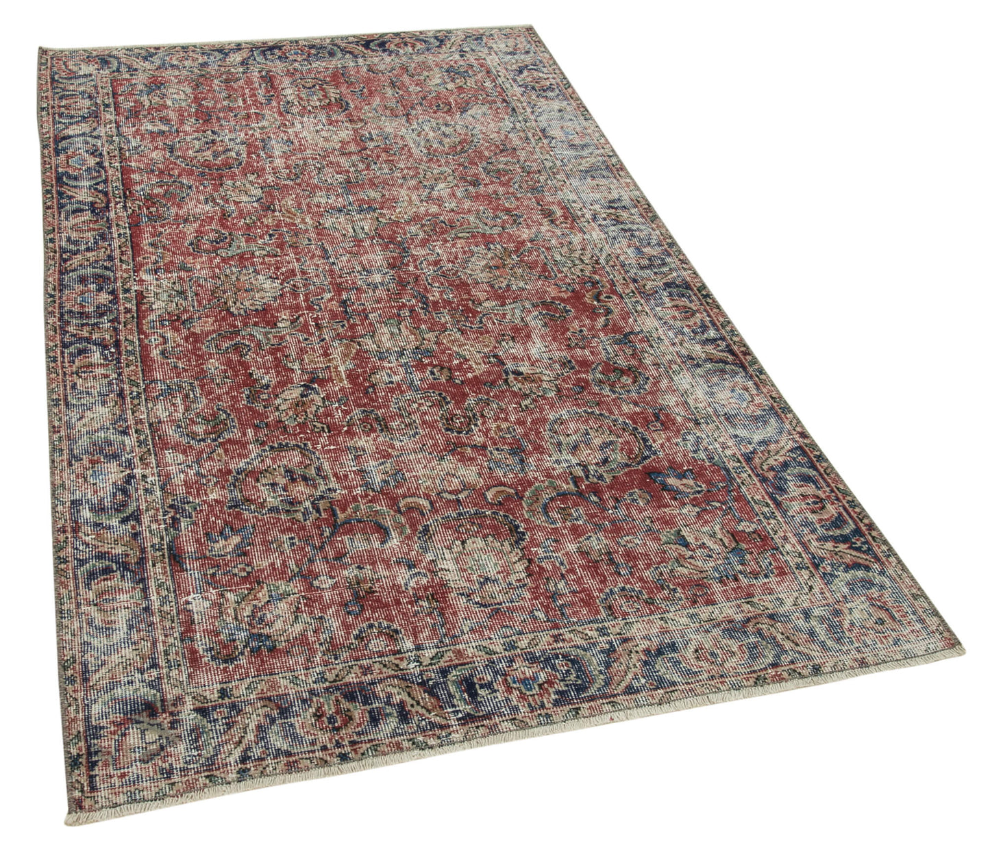 4x6 Red Overdyed Rug - 37482