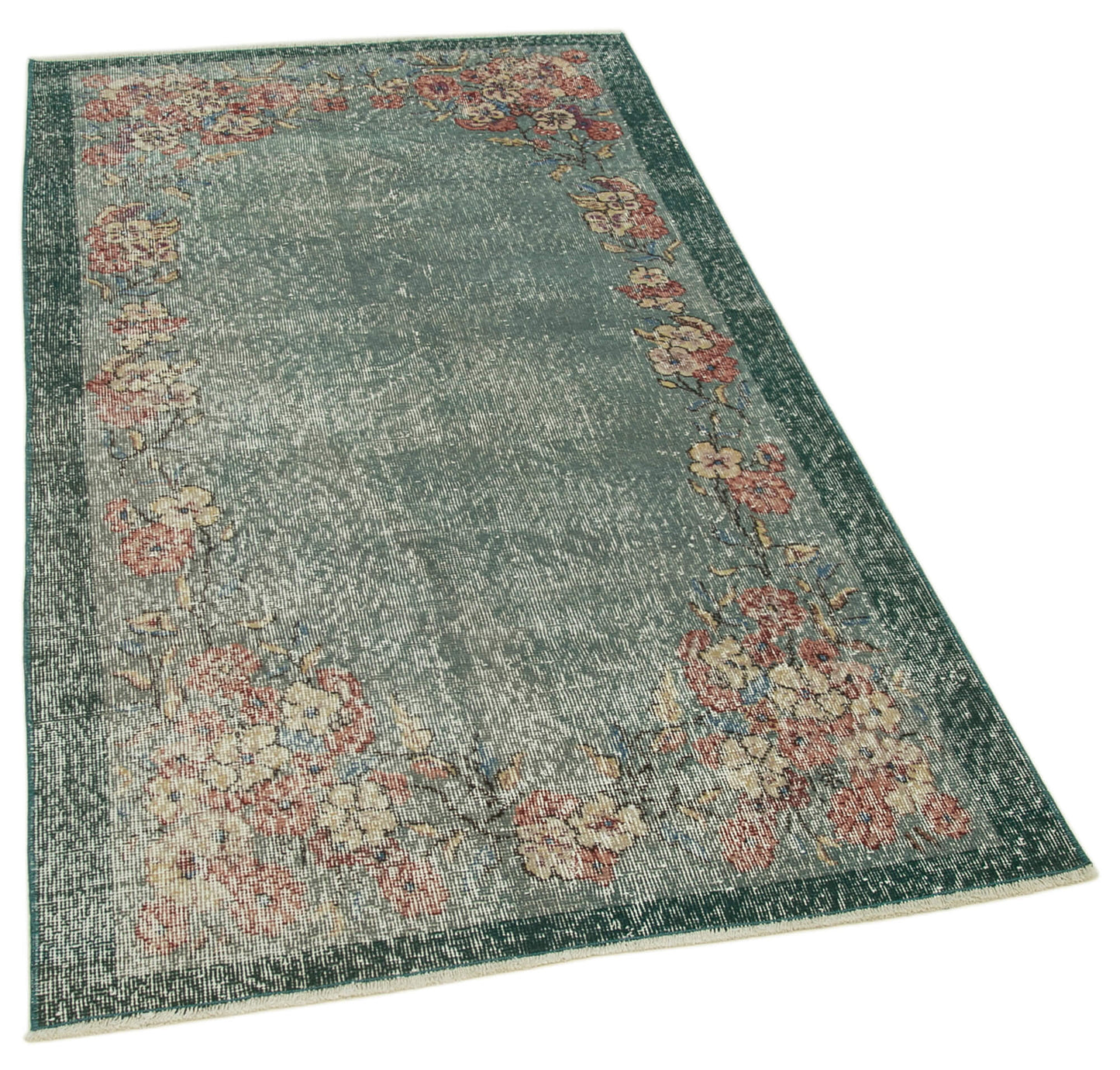 3x6 Green Overdyed Rug - 37489