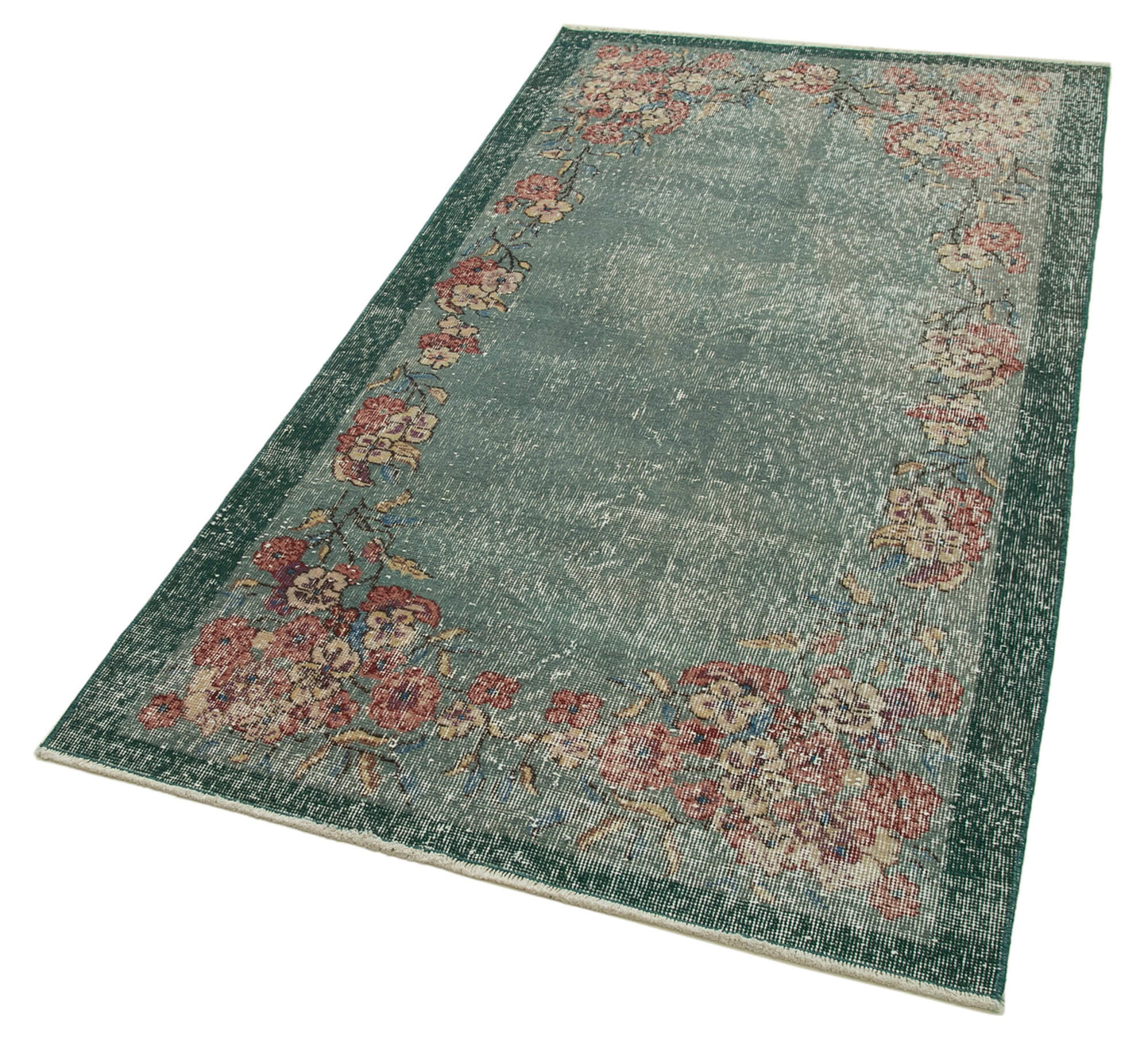 3x6 Green Overdyed Rug - 37489