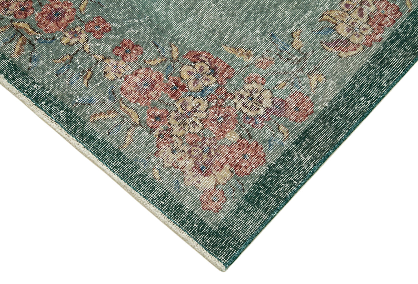 3x6 Green Overdyed Rug - 37489