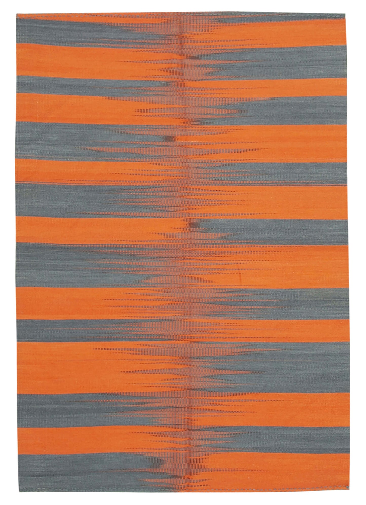 6x8 Orange Contemporary Kilim Rug - 37512