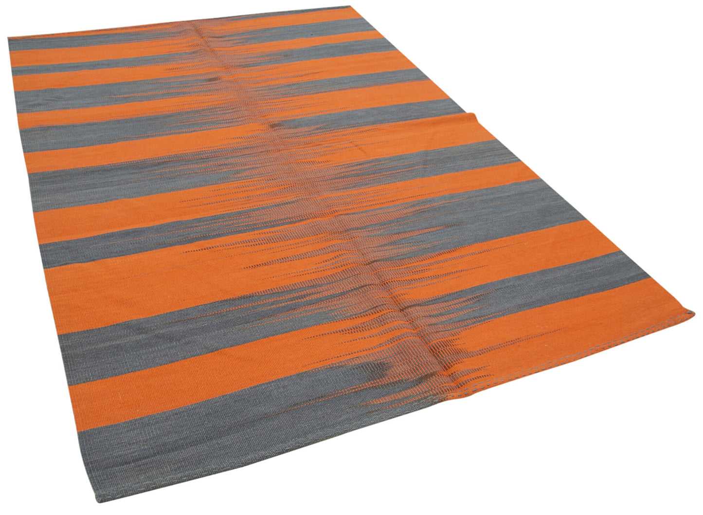 6x8 Orange Contemporary Kilim Rug - 37512