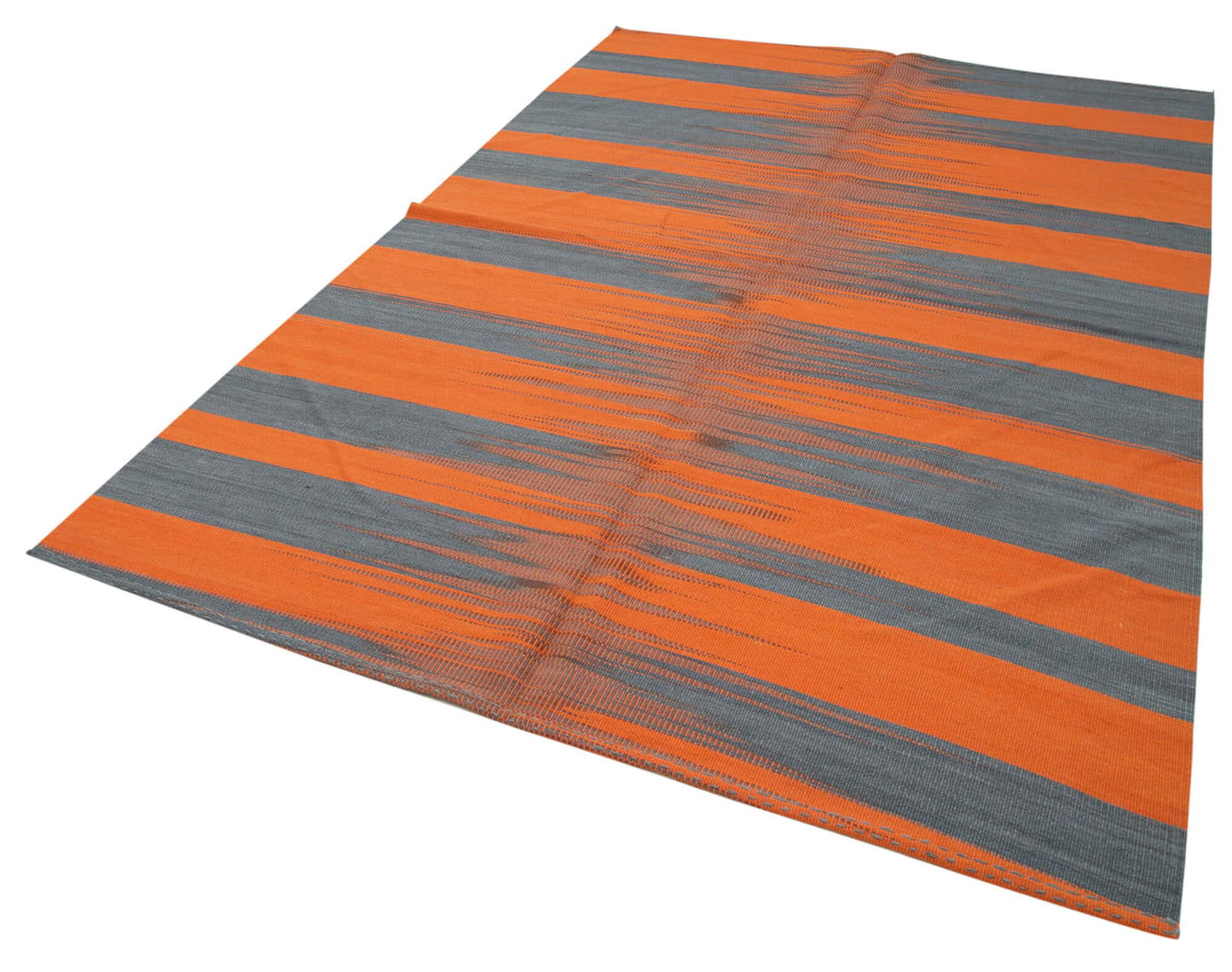 6x8 Orange Contemporary Kilim Rug - 37512