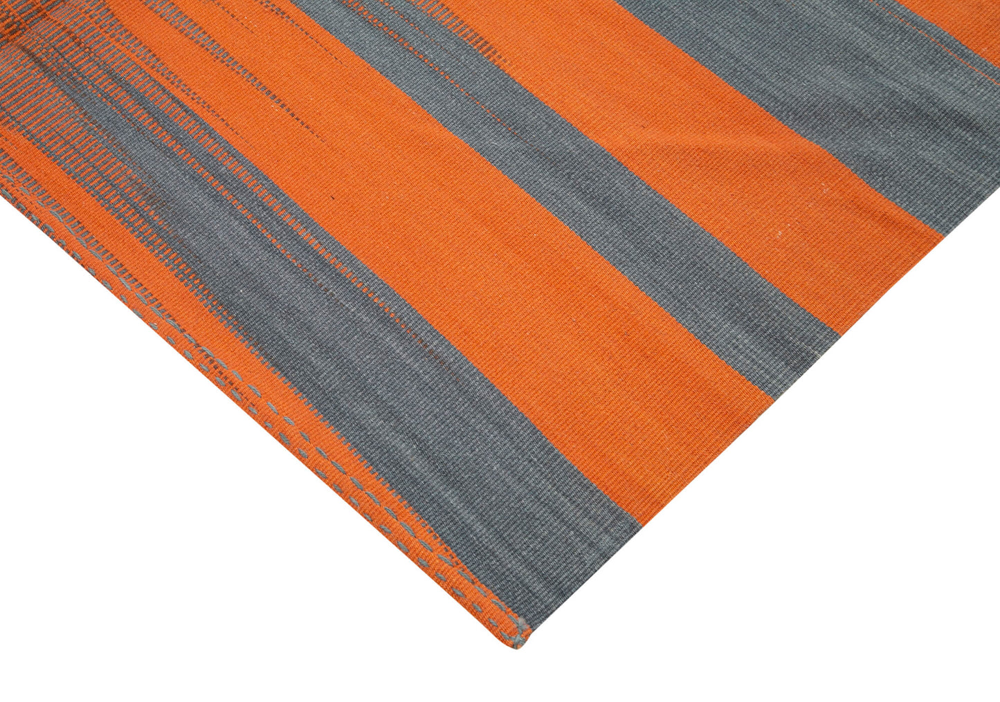 6x8 Orange Contemporary Kilim Rug - 37512