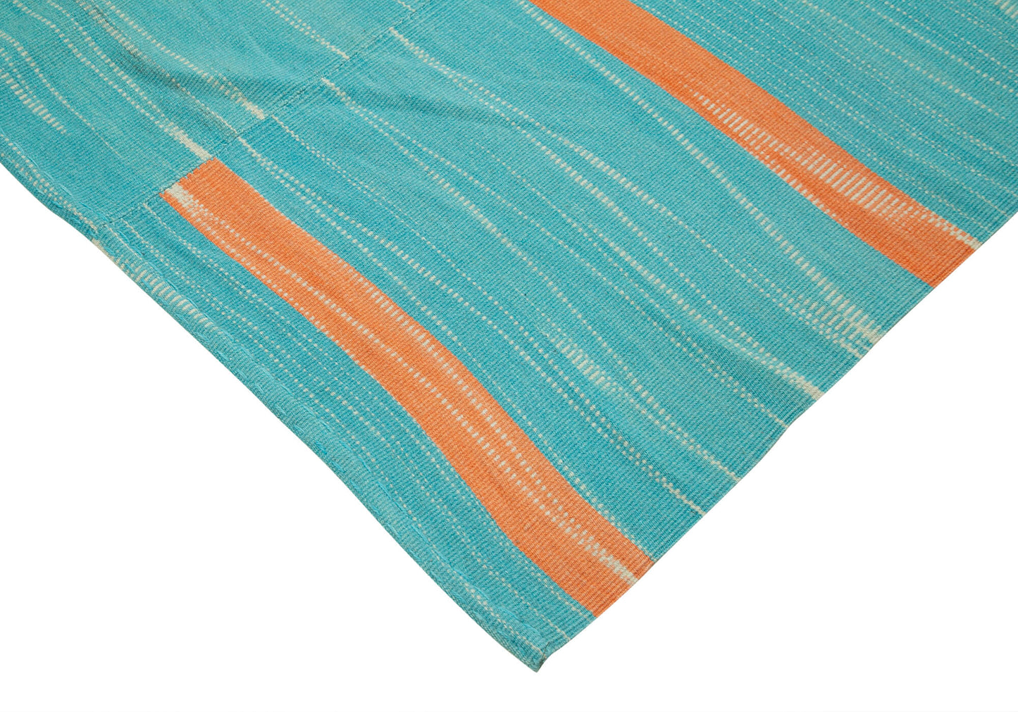 7x9 Turquoise Contemporary Kilim Rug - 37521