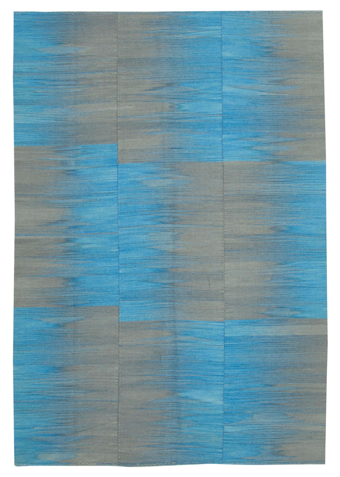 7x10 Blue Contemporary Kilim Rug - 37530