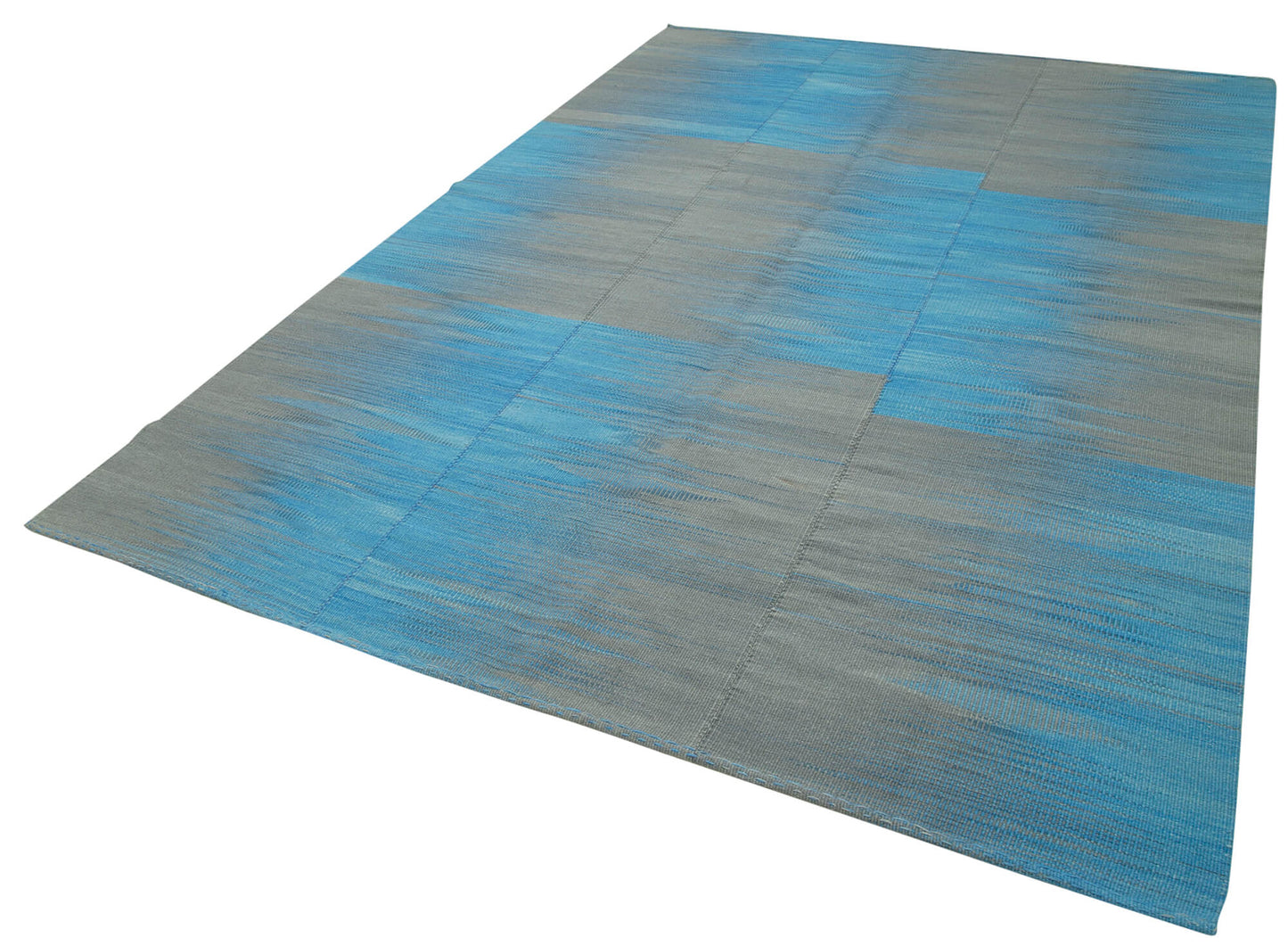 7x10 Blue Contemporary Kilim Rug - 37530