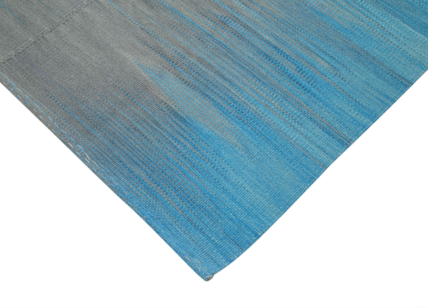 7x10 Blue Contemporary Kilim Rug - 37530