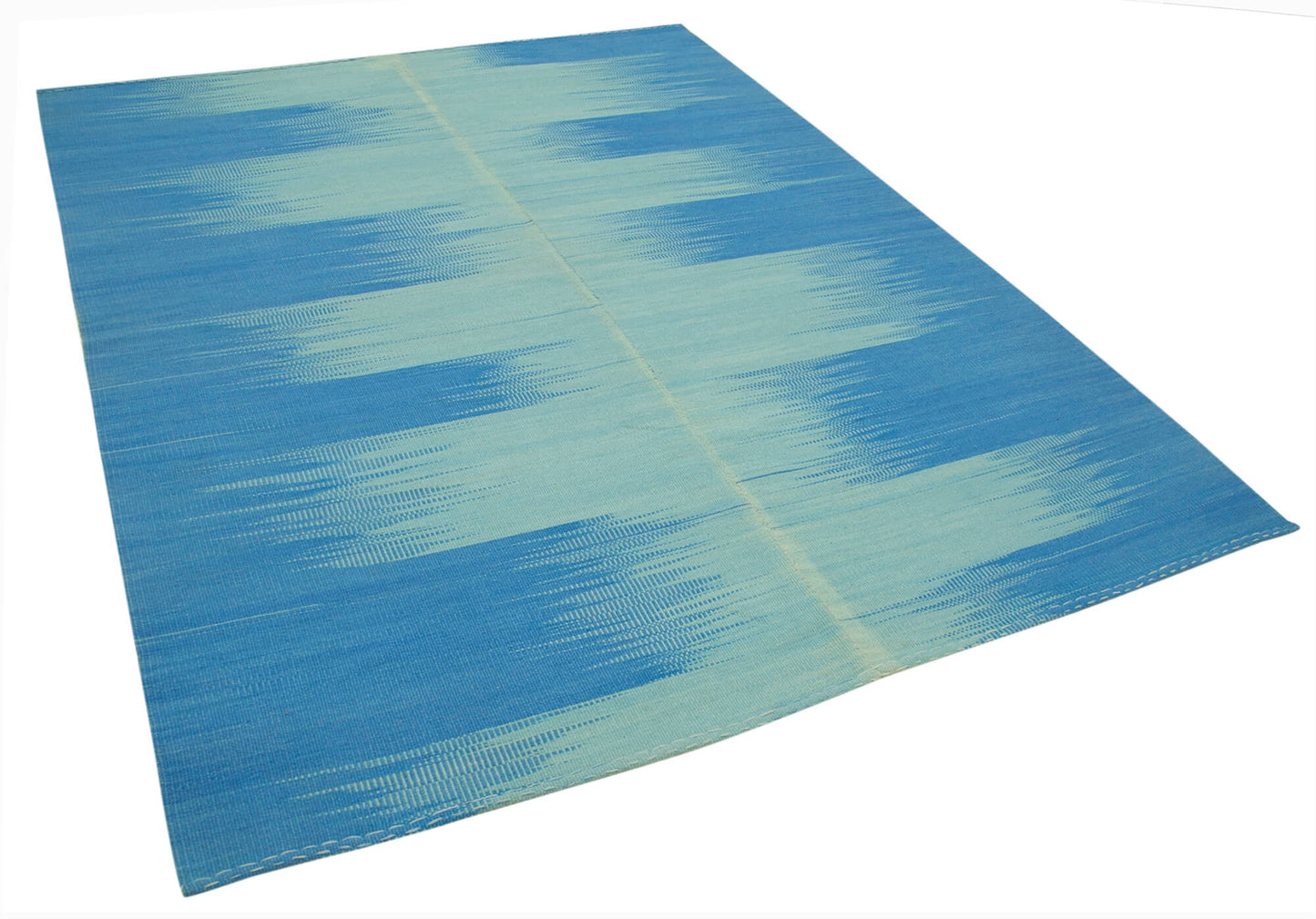 7x9 Blue Contemporary Kilim Rug - 37537