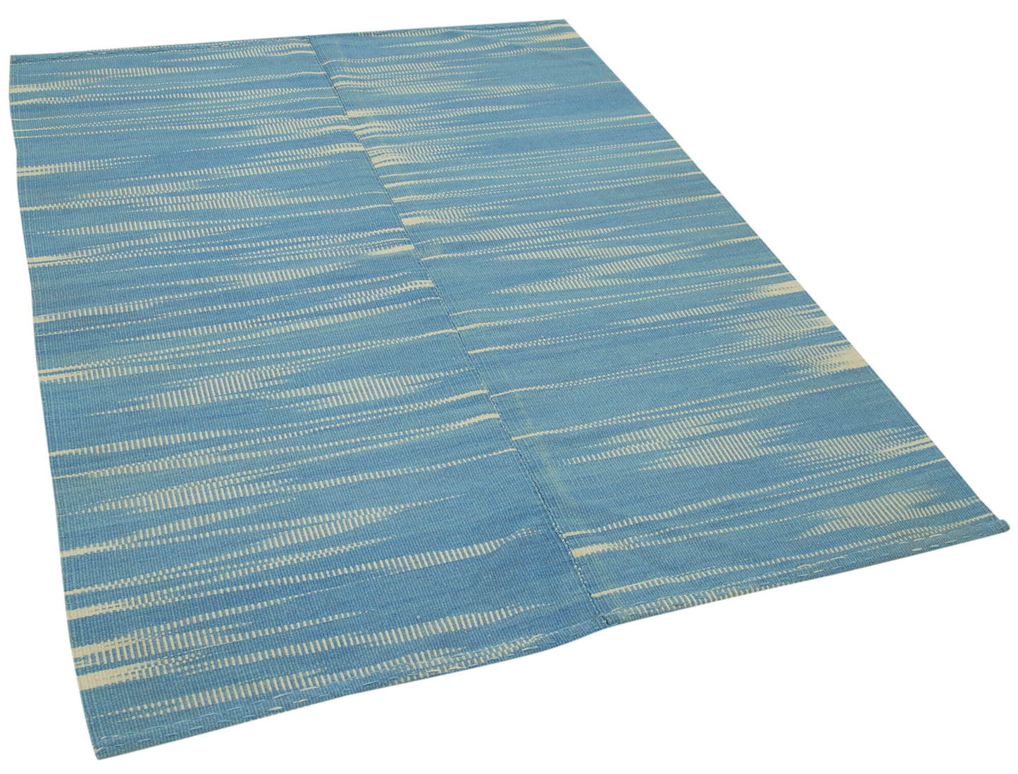 5x6 Blue Contemporary Kilim Rug - 37538