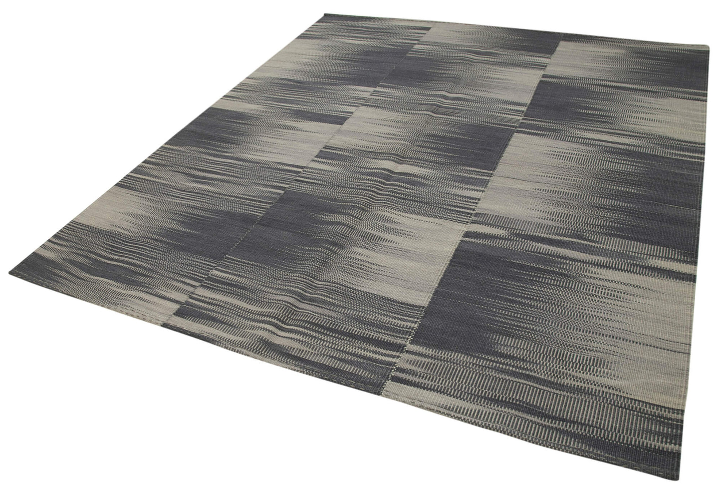 7x8 Grey Contemporary Kilim Rug - 37539