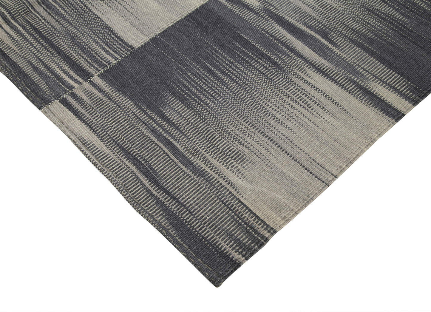 7x8 Grey Contemporary Kilim Rug - 37539