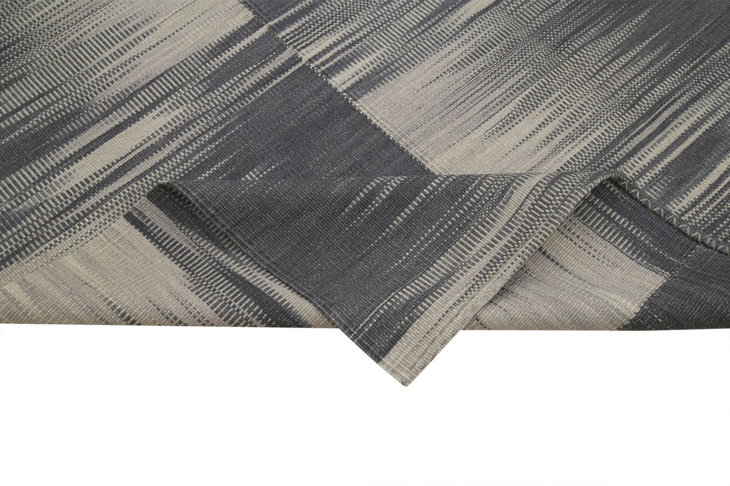 7x8 Grey Contemporary Kilim Rug - 37539