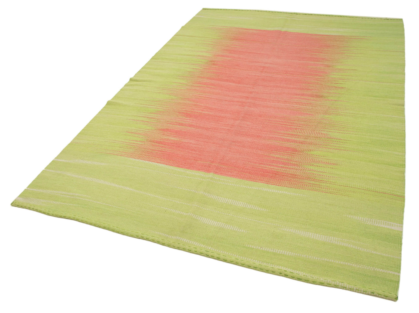 6x9 Green Contemporary Kilim Rug - 37543