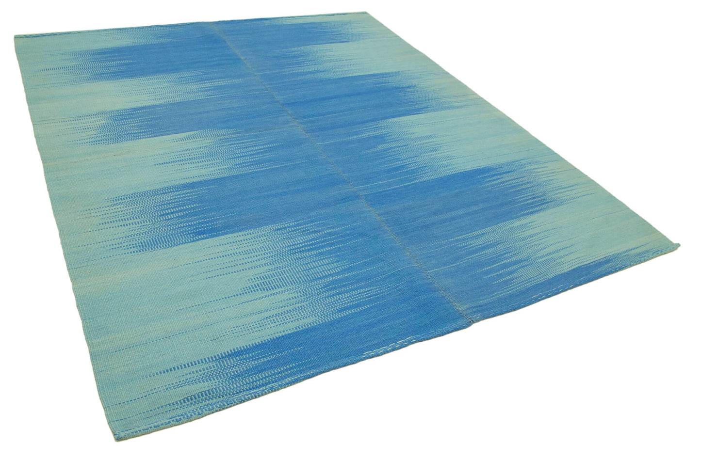 7x8 Blue Contemporary Kilim Rug - 37544