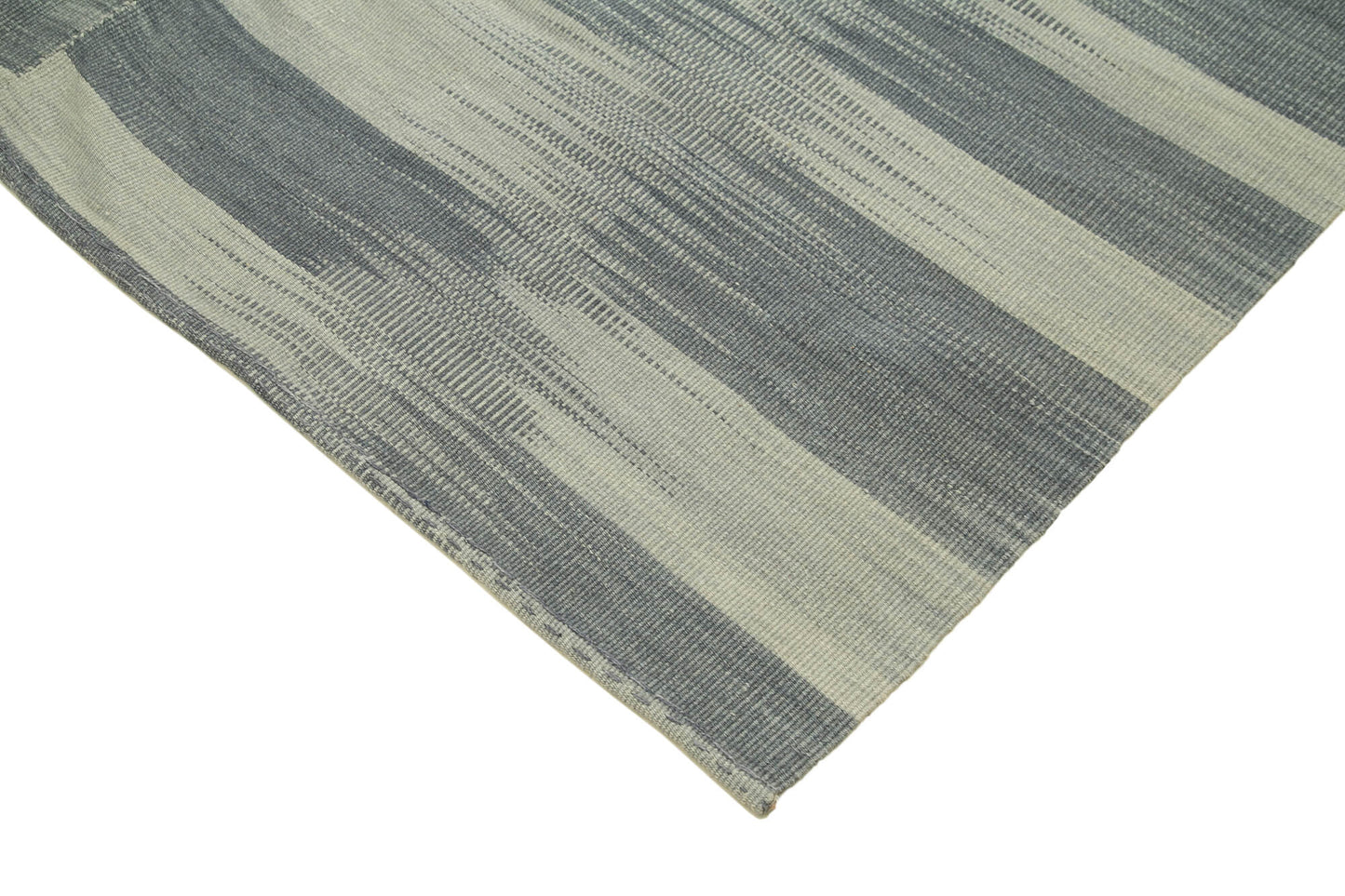 7x9 Grey Contemporary Kilim Rug - 37546