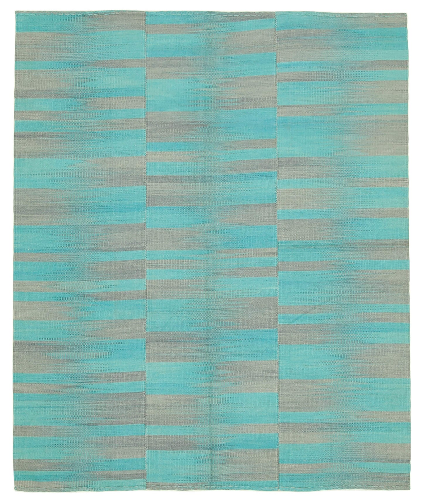 7x8 Turquoise Contemporary Kilim Rug - 37547