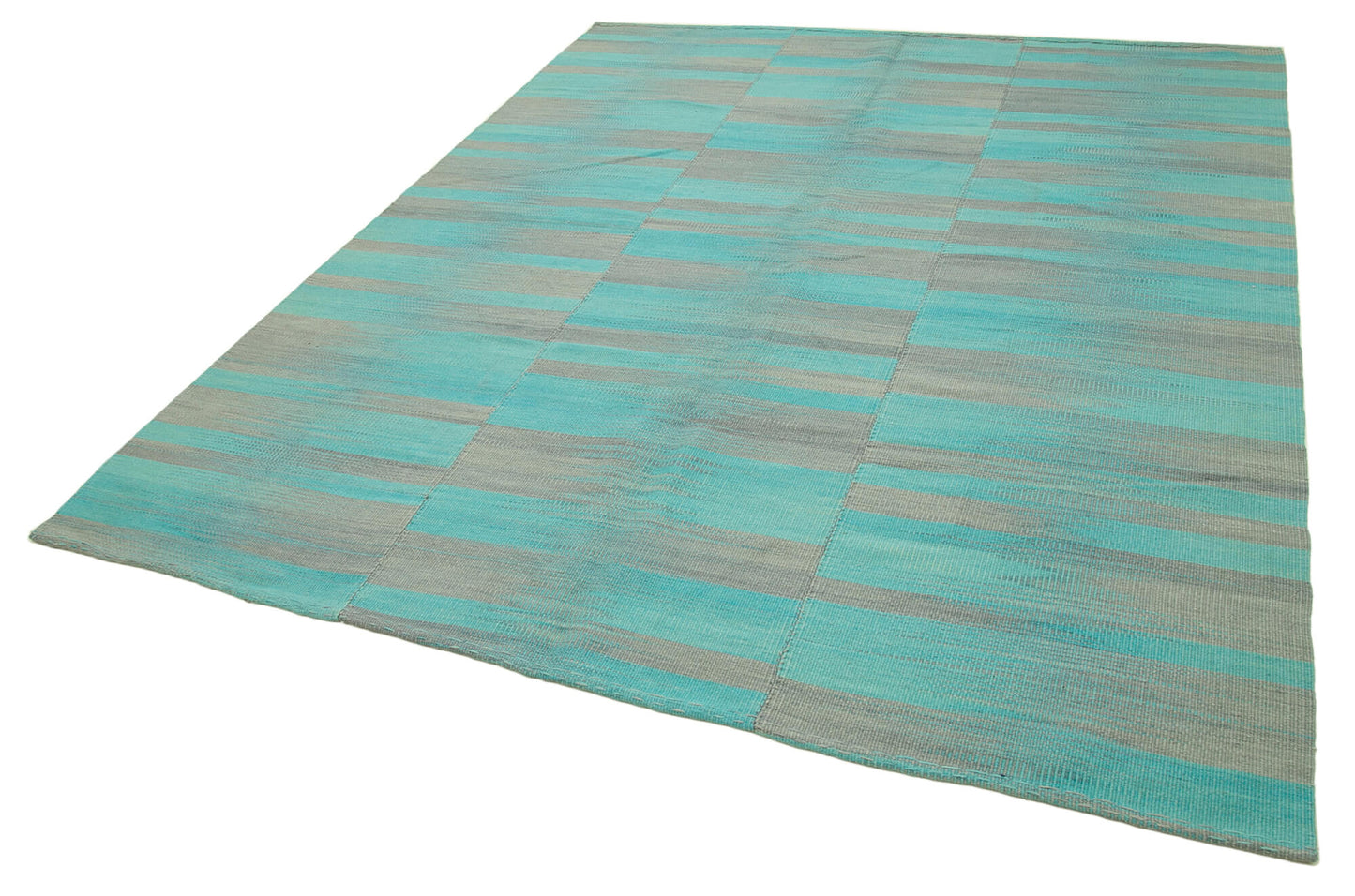 7x8 Turquoise Contemporary Kilim Rug - 37547