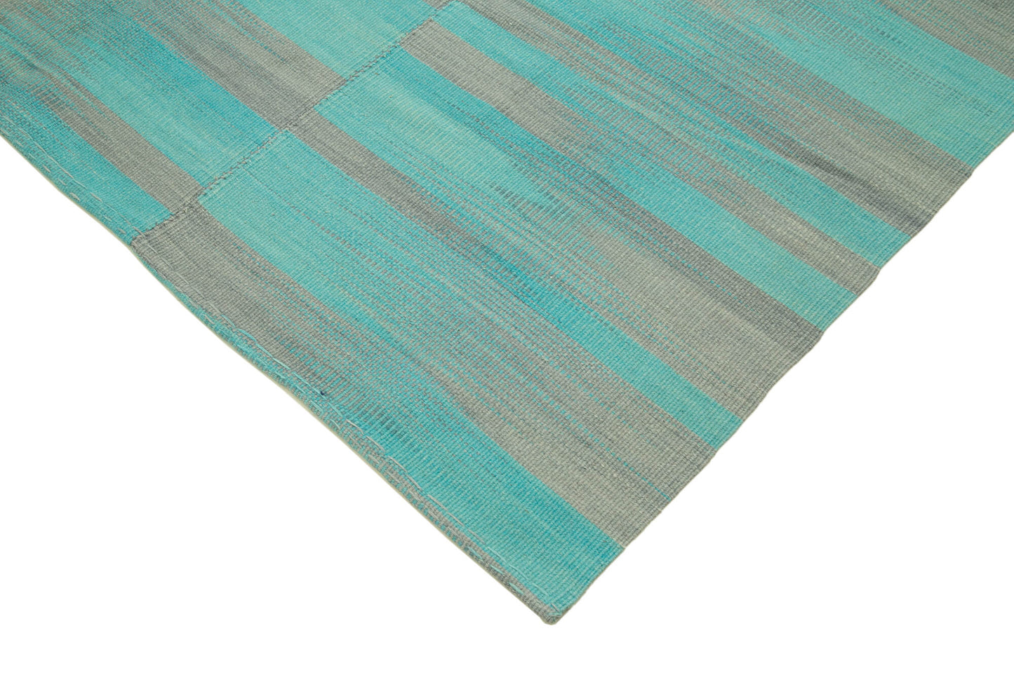 7x8 Turquoise Contemporary Kilim Rug - 37547