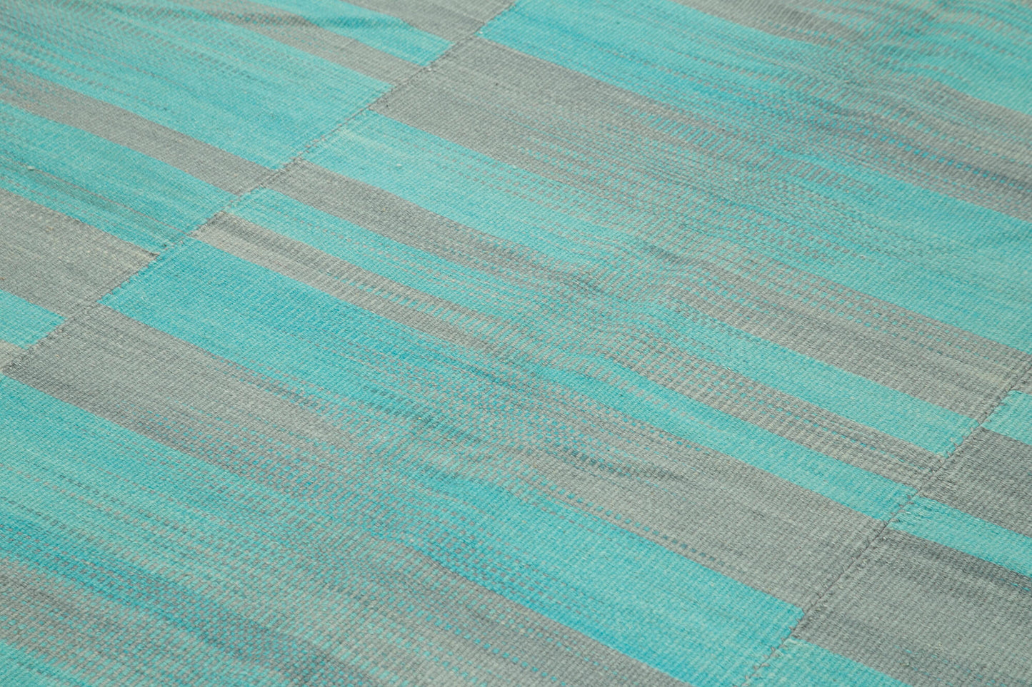 7x8 Turquoise Contemporary Kilim Rug - 37547