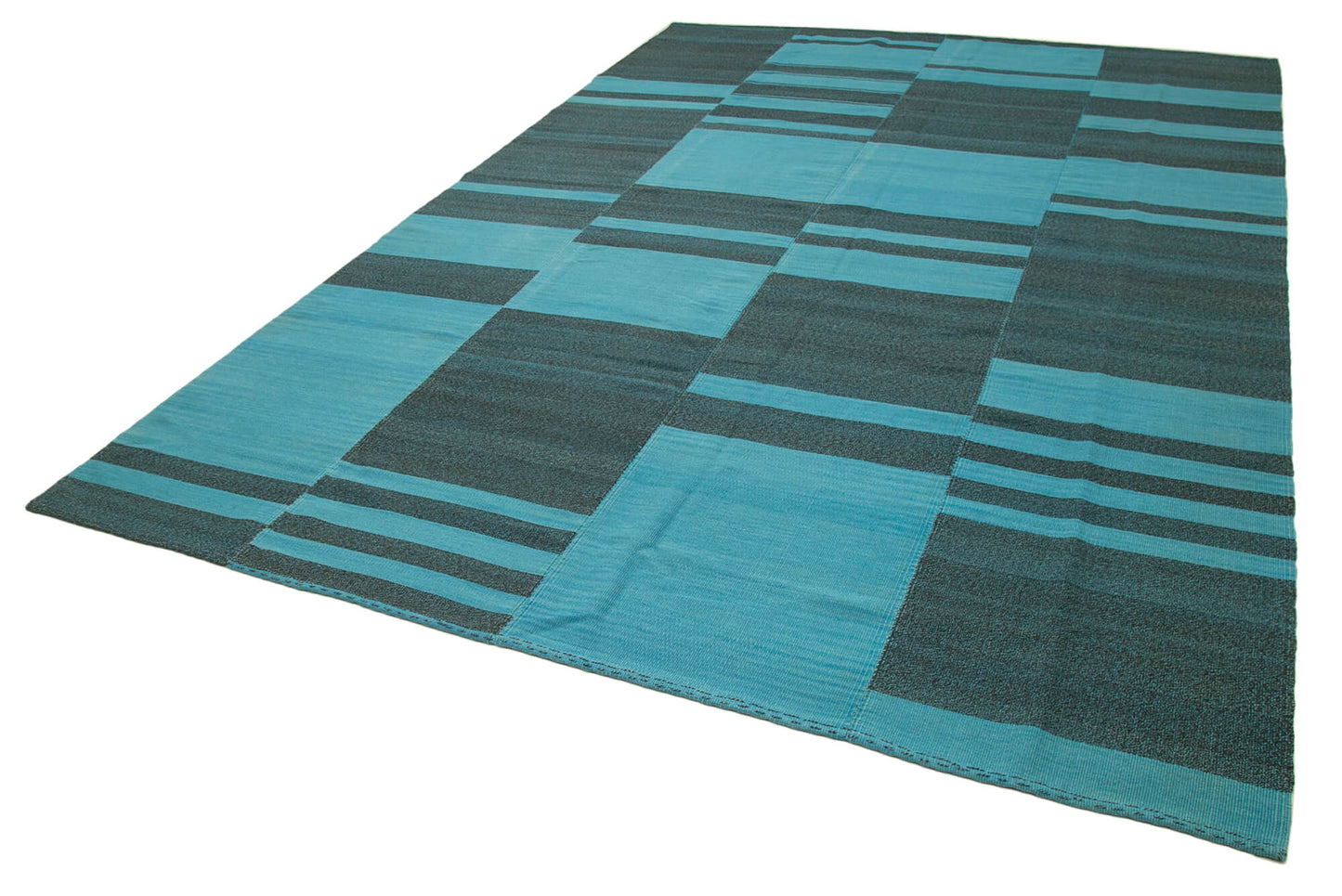 9x14 Turquoise Contemporary Kilim Rug - 37553