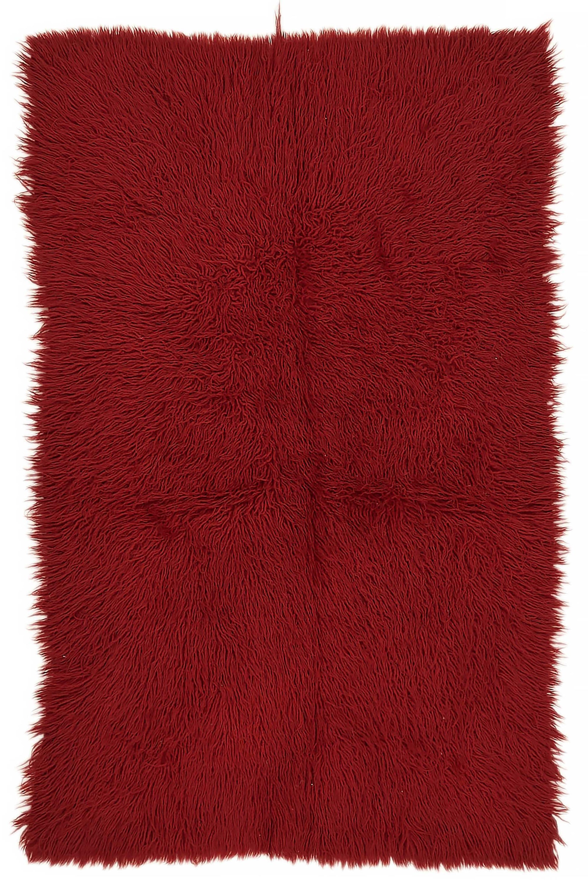 4x7 Red Vintage Tulu Rug - 37572