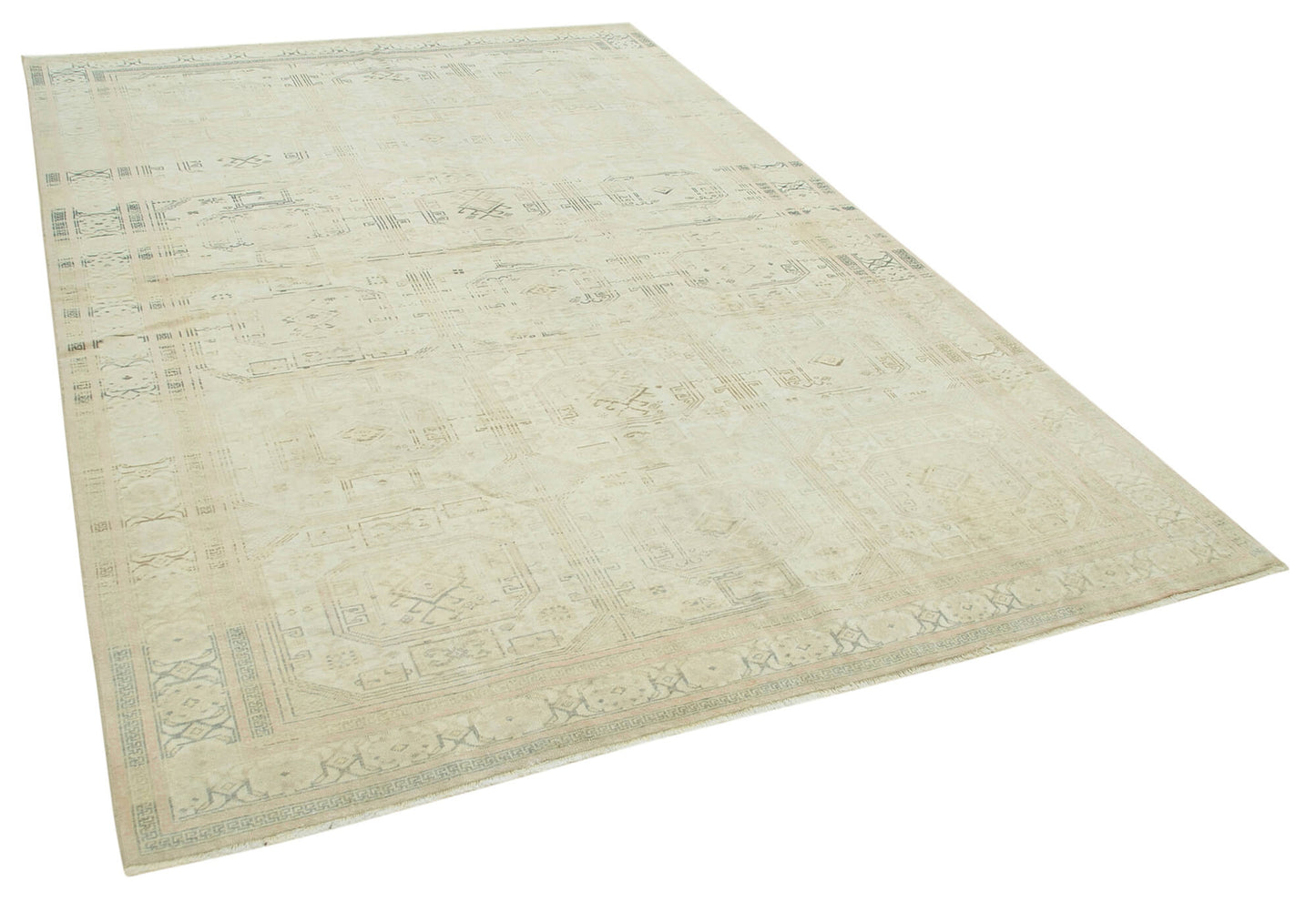 7x10 Beige Vintage Rug - 37849