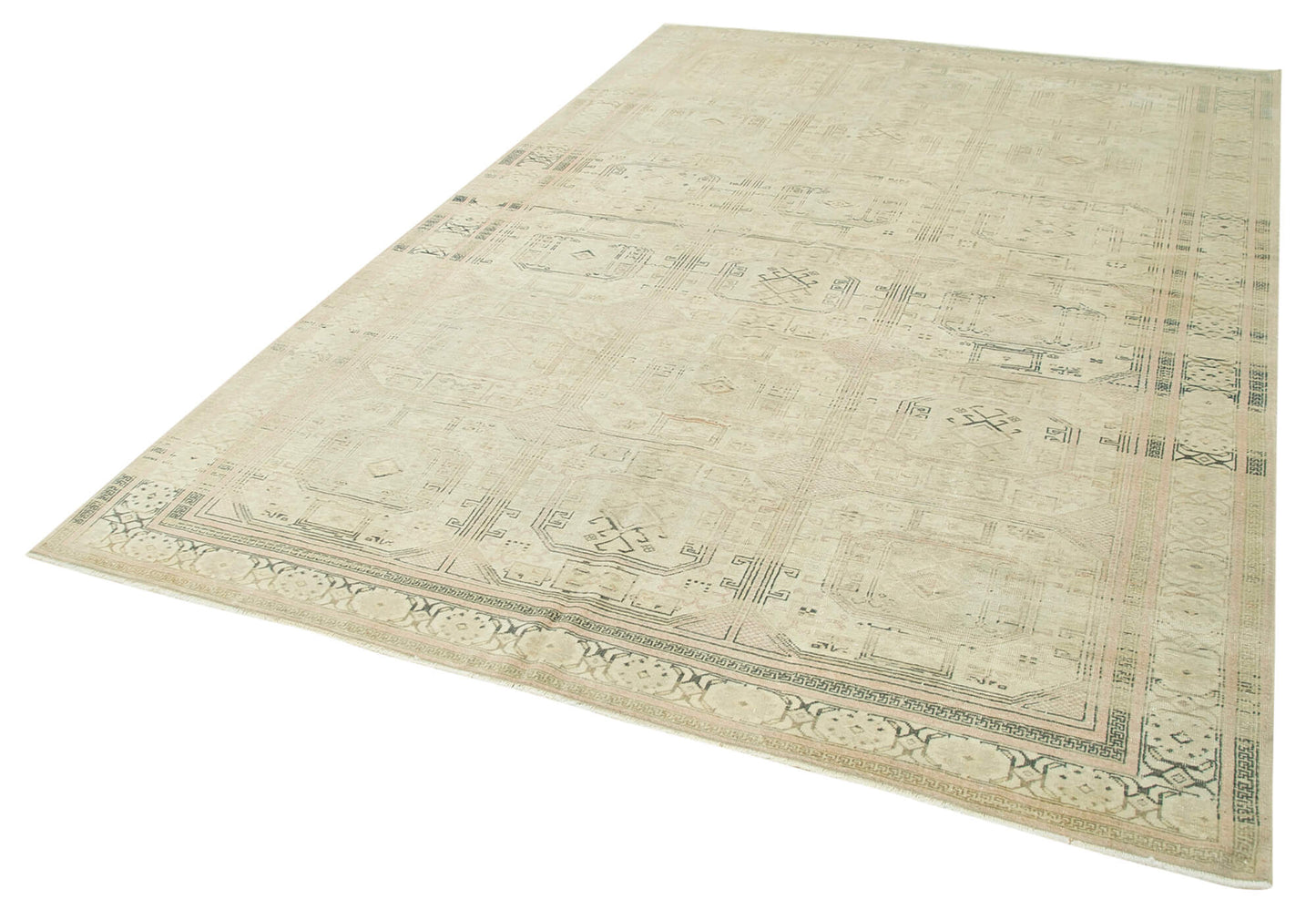 7x10 Beige Vintage Rug - 37849