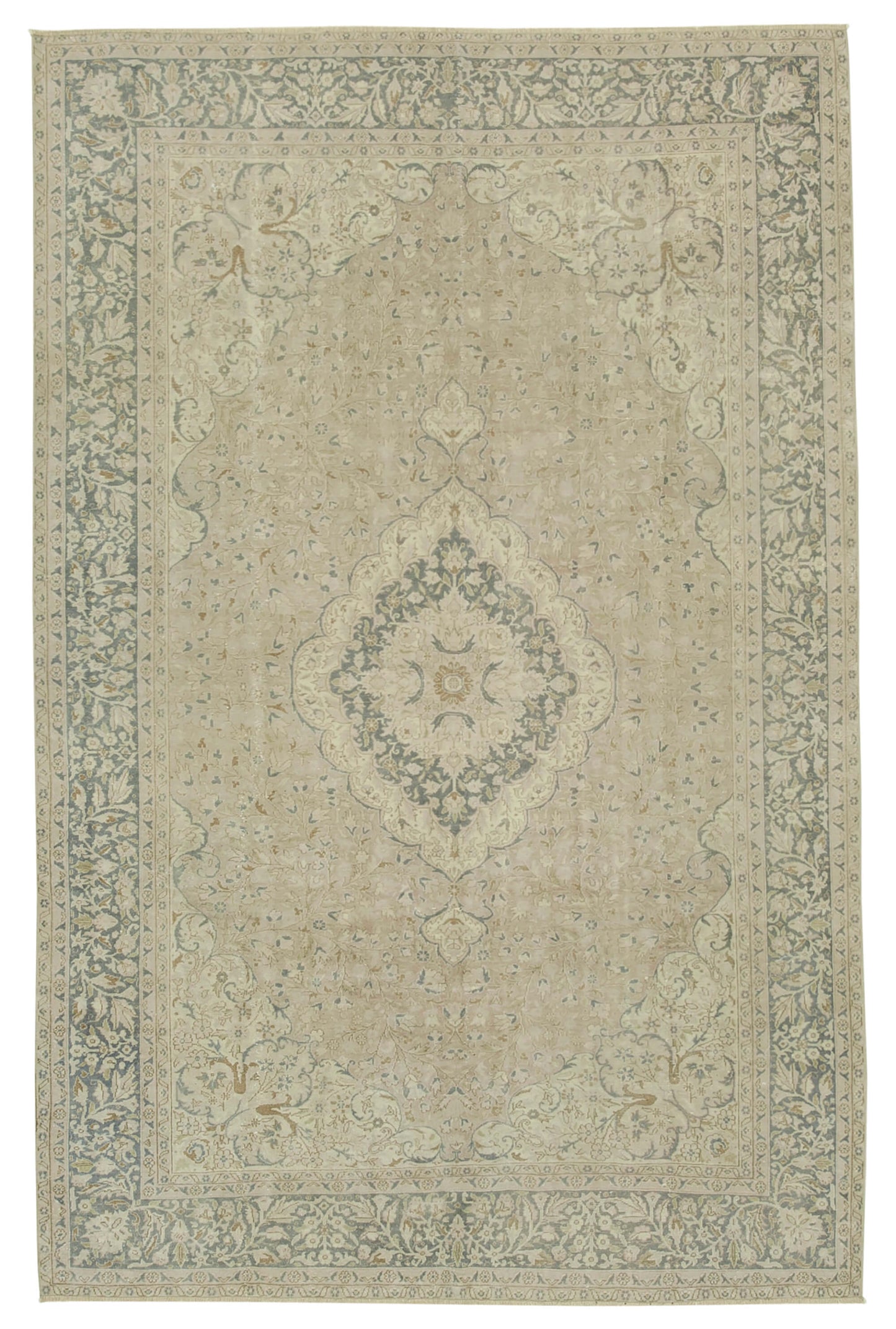 7x10 Beige Vintage Rug - 37851