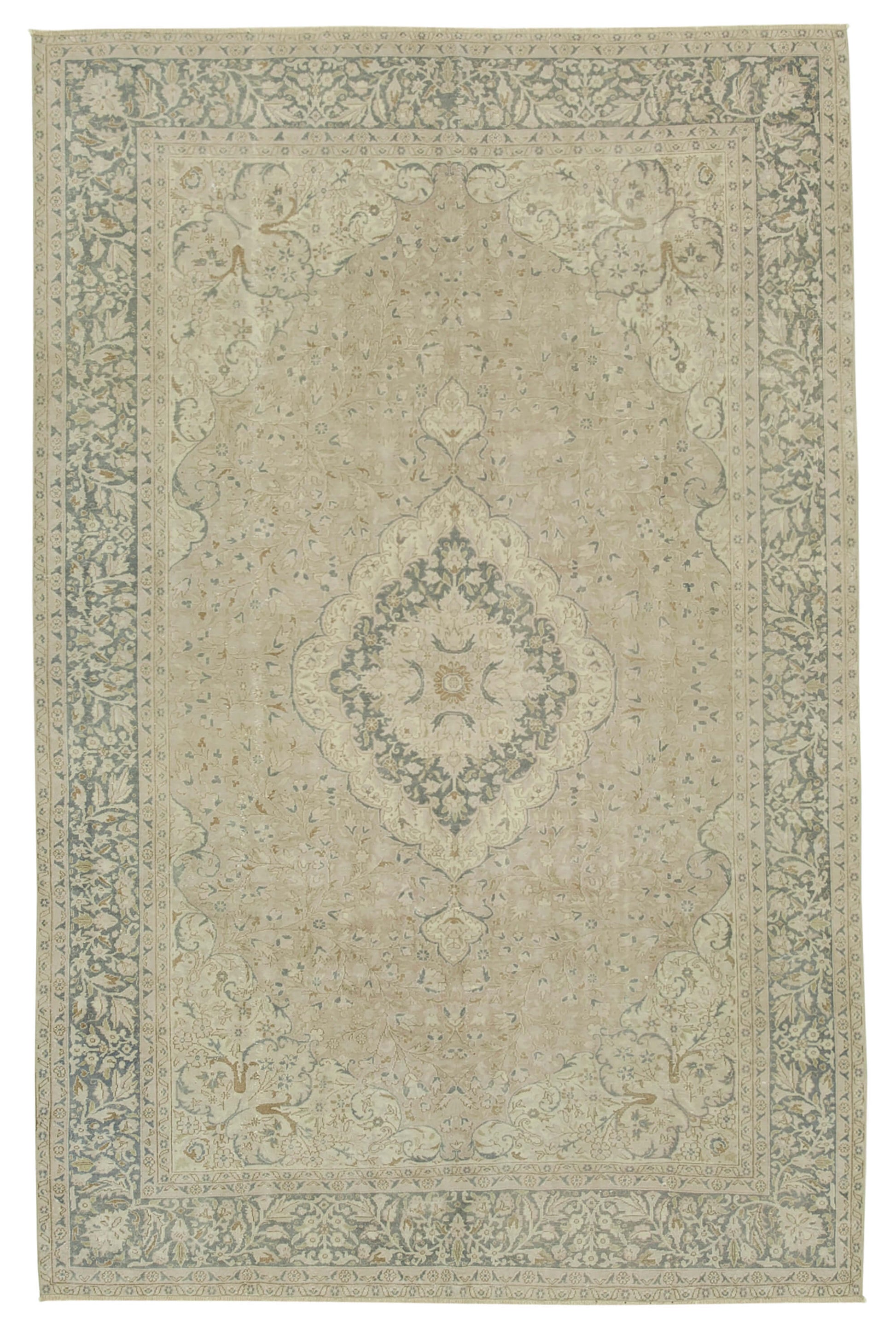 7x10 Beige Vintage Rug - 37851