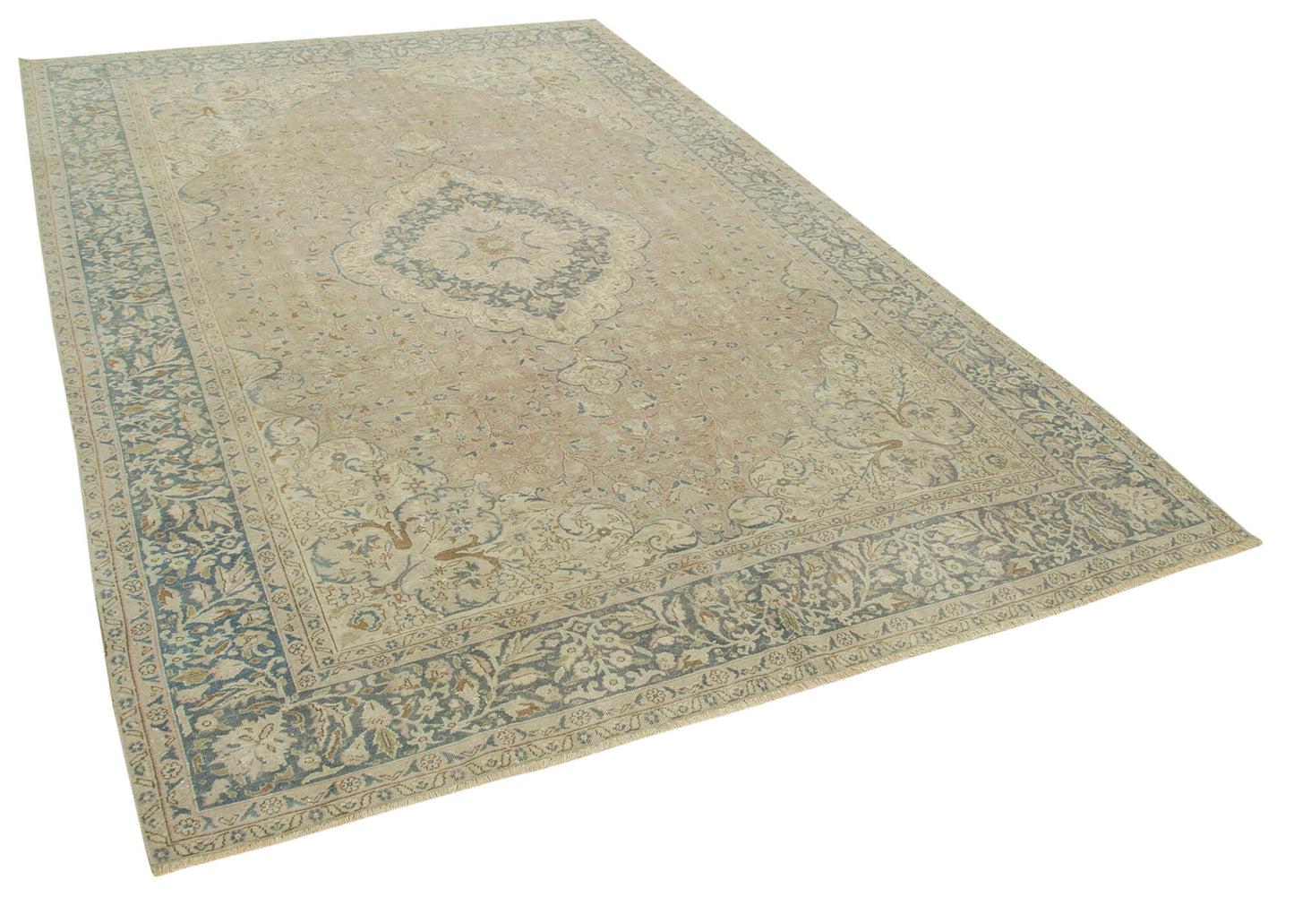 7x10 Beige Vintage Rug - 37851