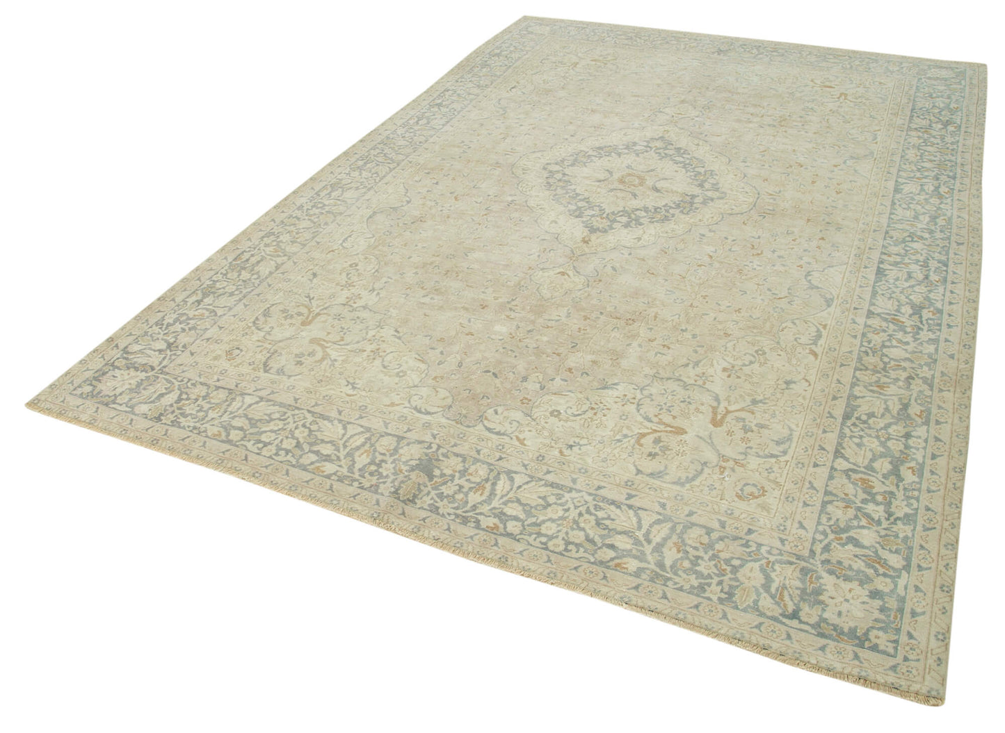 7x10 Beige Vintage Rug - 37851