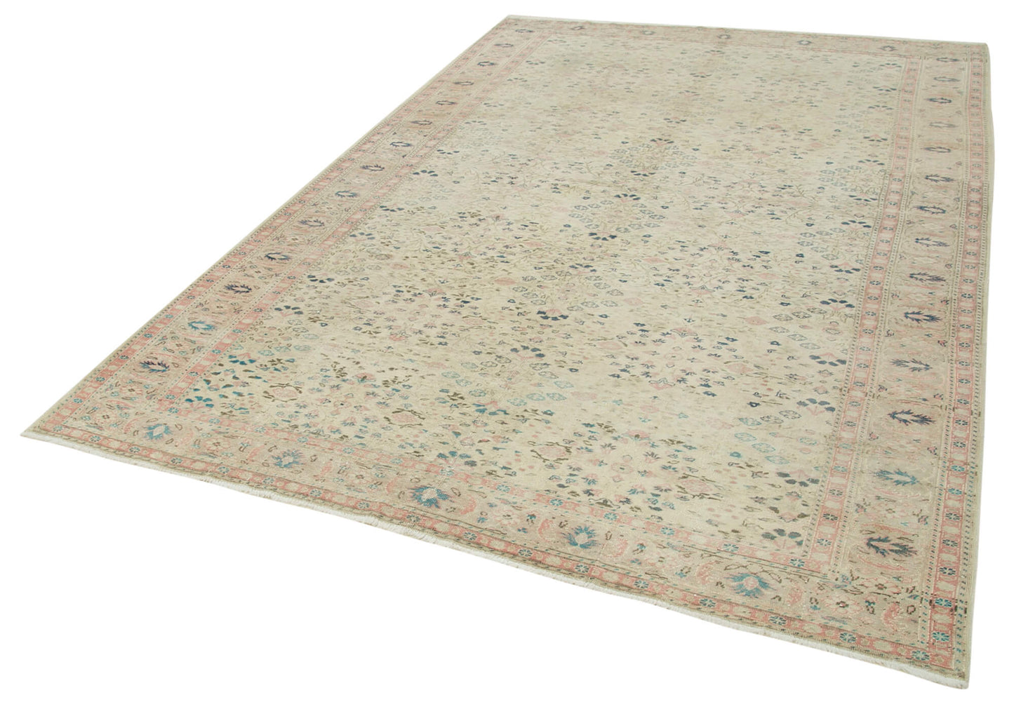 7x10 Beige Vintage Rug - 37855